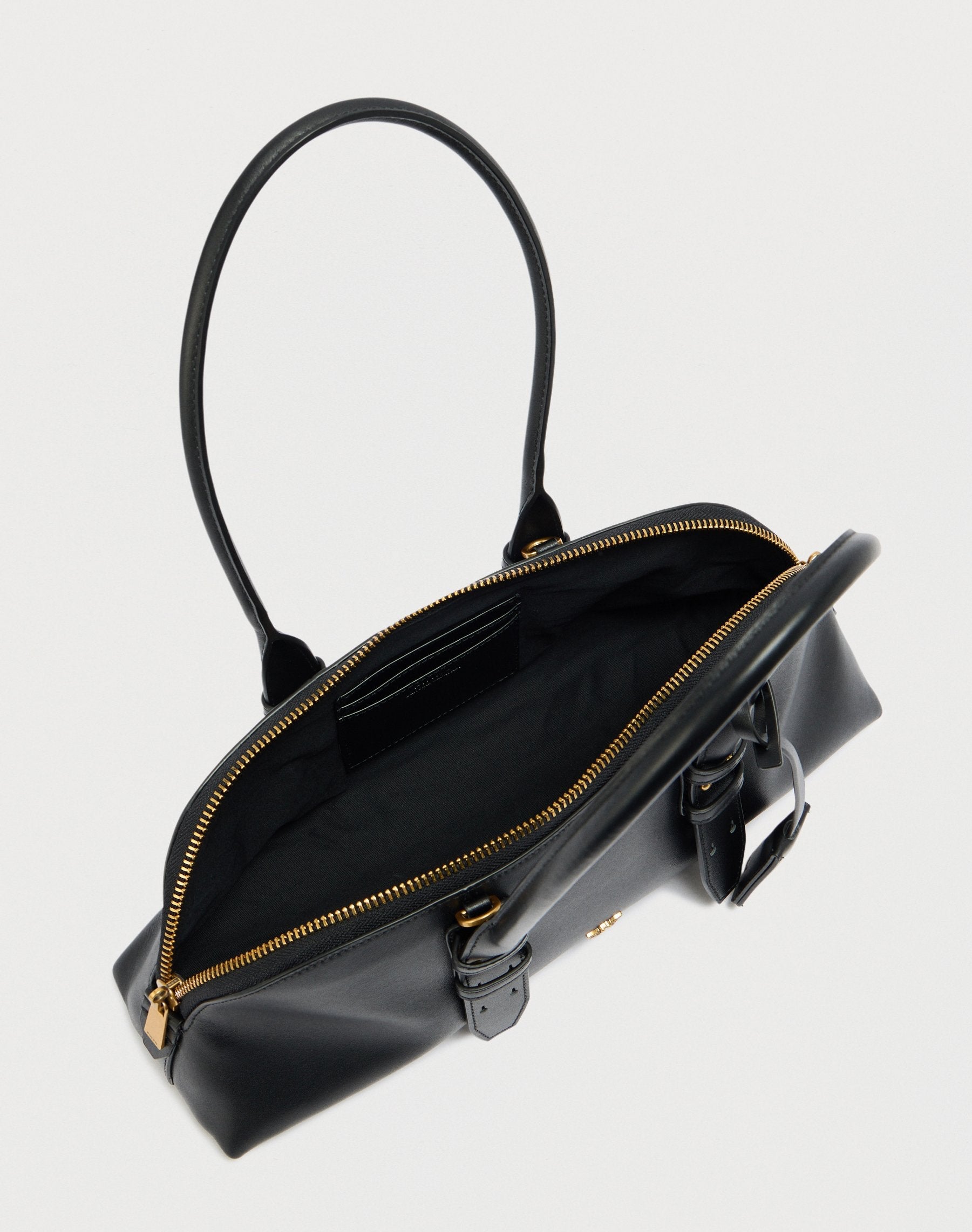 Дамска чанта Women’s large bowling baguette bag Pinko 106169 A0QO Z99Q Black top view