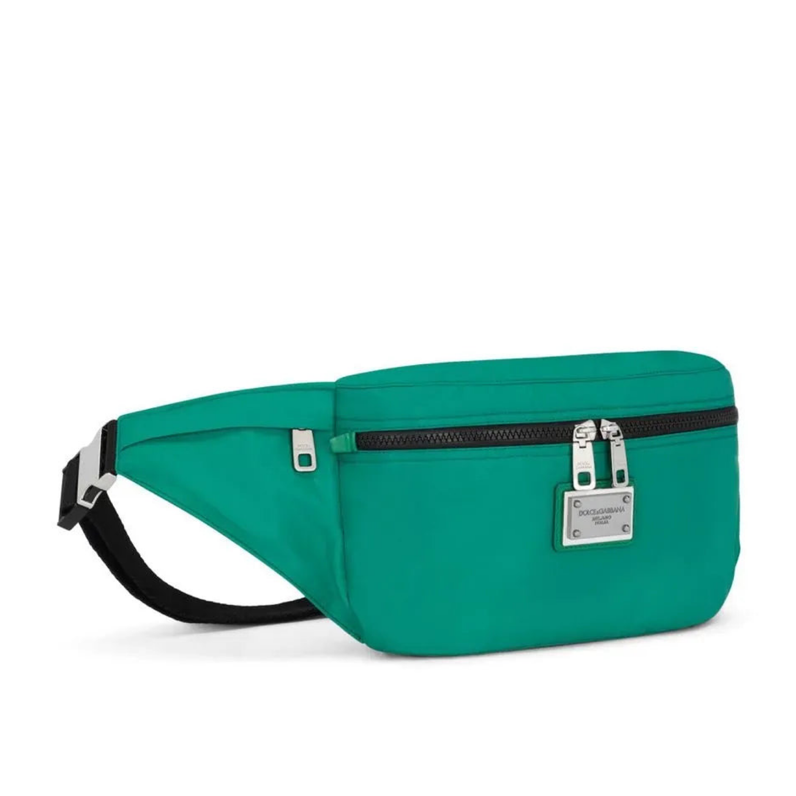 Dolce & Gabbana Green Logo Plaque Waist Bag Side View