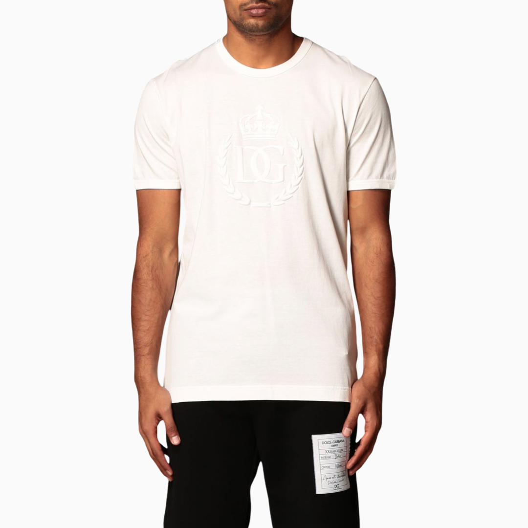Мъжка бяла тениска DOLCE & GABBANA Embossed Logo Men T-shirt
