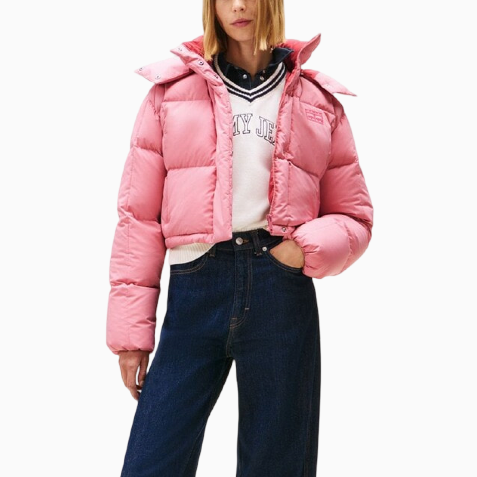 Дамско розово яке Tommy Hilfiger Jeans Women Jacket DW0DW21624 Front View