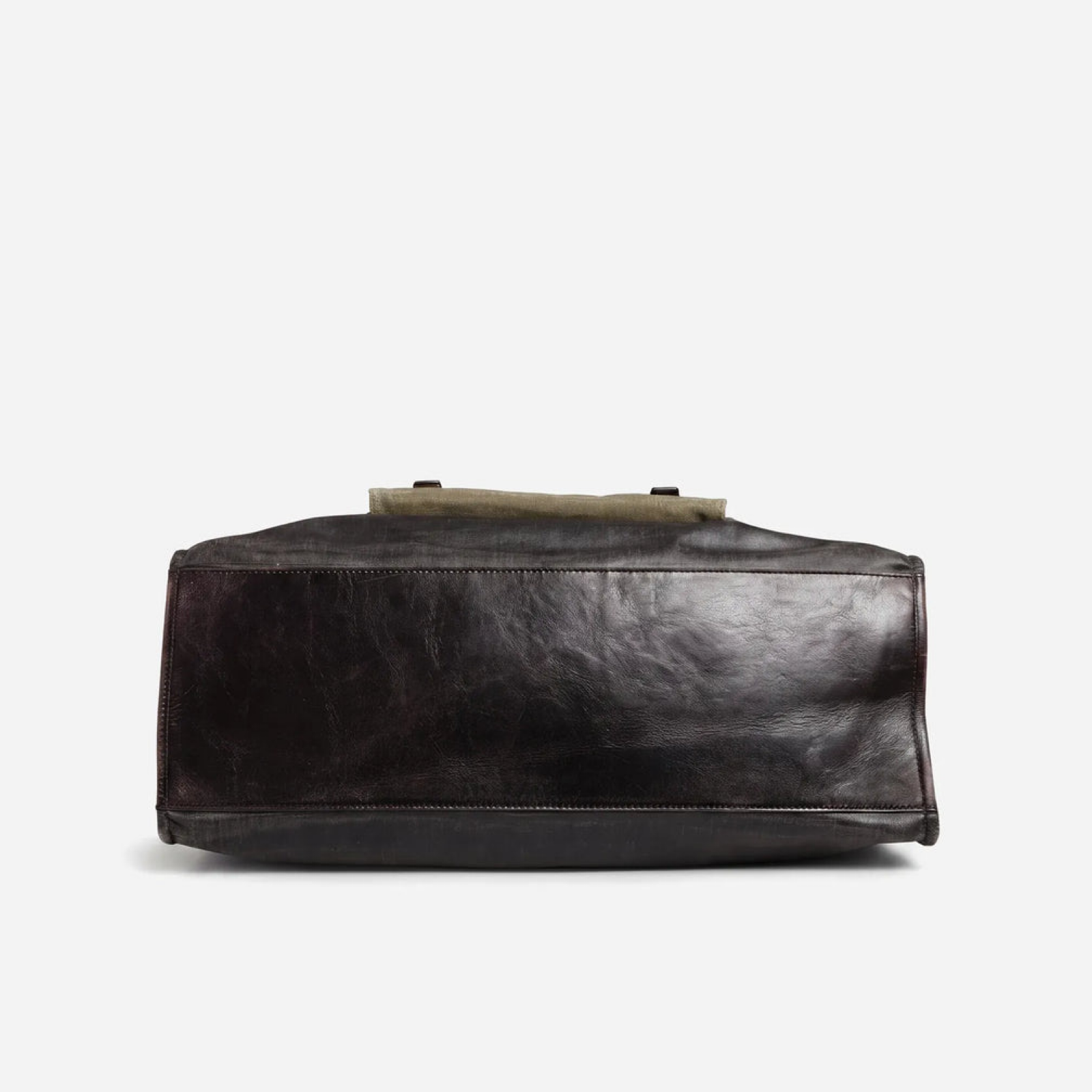 Dolce & Gabbana Military Green Two Tone Duffel Bag Bottom View