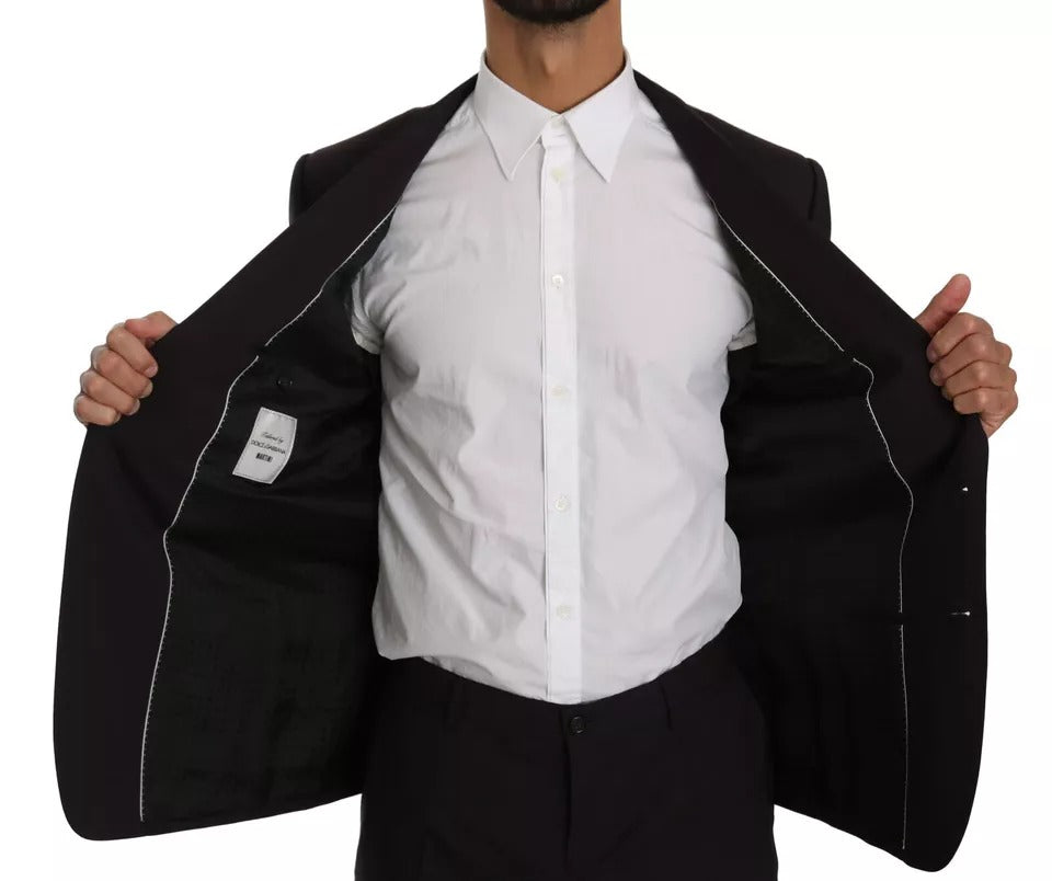 Dolce & Gabbana Purple MARTINI вълнен еластичен костюм от 2 части