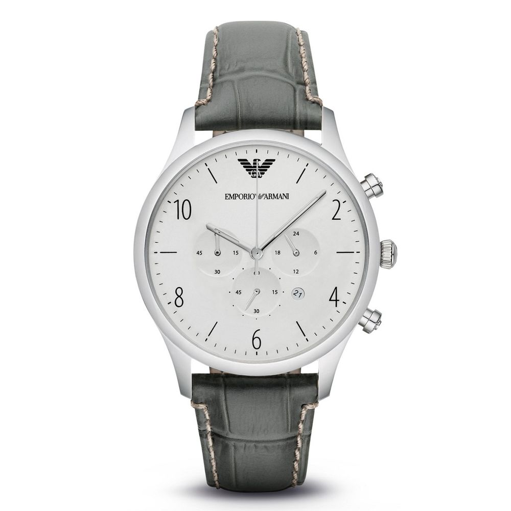 Зелен кожен часовник Emporio Armani