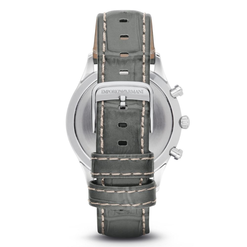Зелен кожен часовник Emporio Armani
