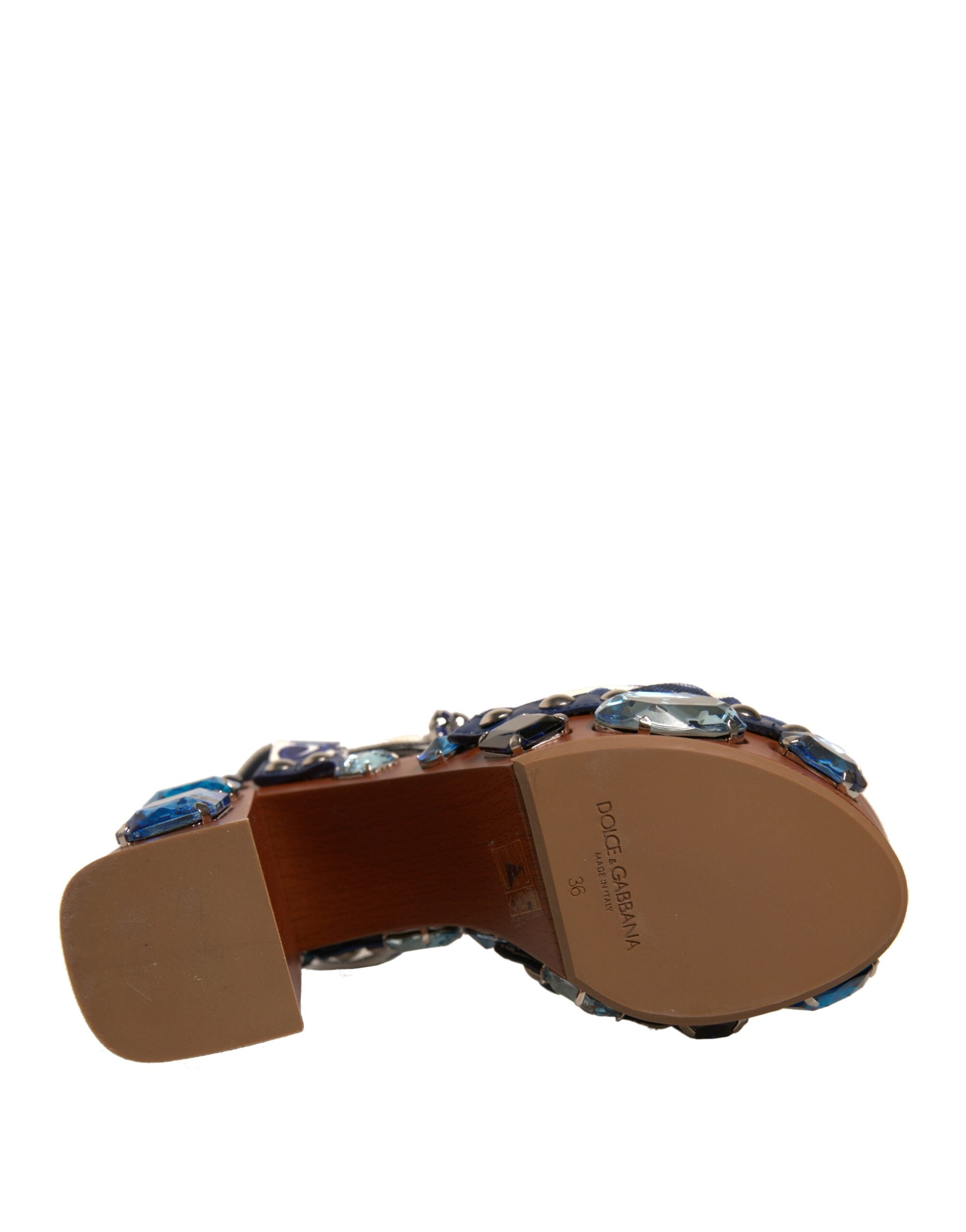 Dolce & Gabbana Многоцветни сандали с украса от майолика на танкетка