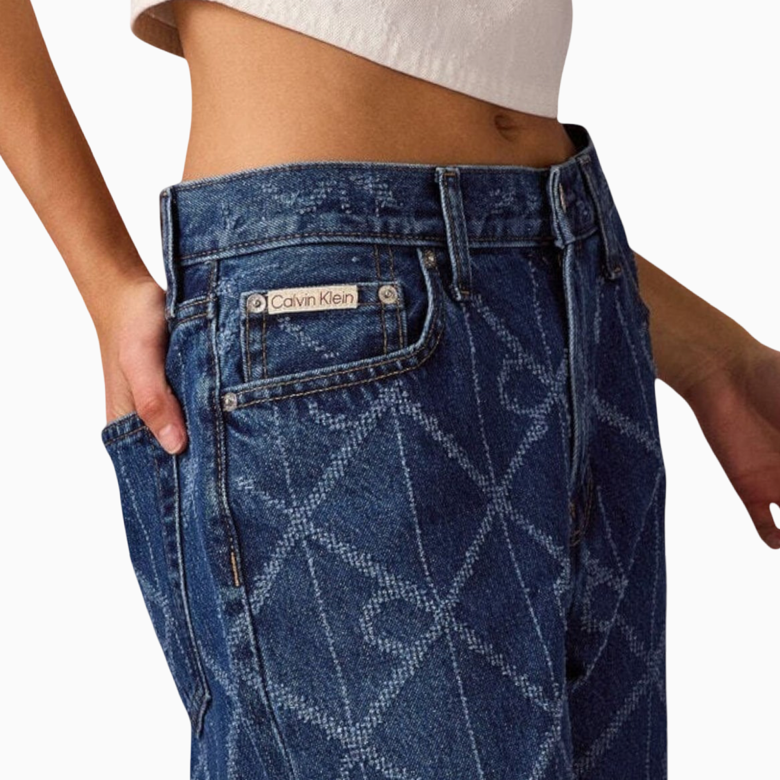 Дамски дънки Calvin Klein Jeans Women Jeans LV047D709G Close-Up