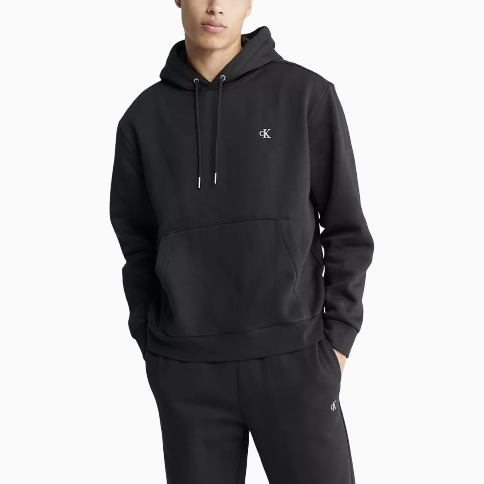 Мъжко черно худи Calvin Klein Men Hoodie LV04RC278G Front View