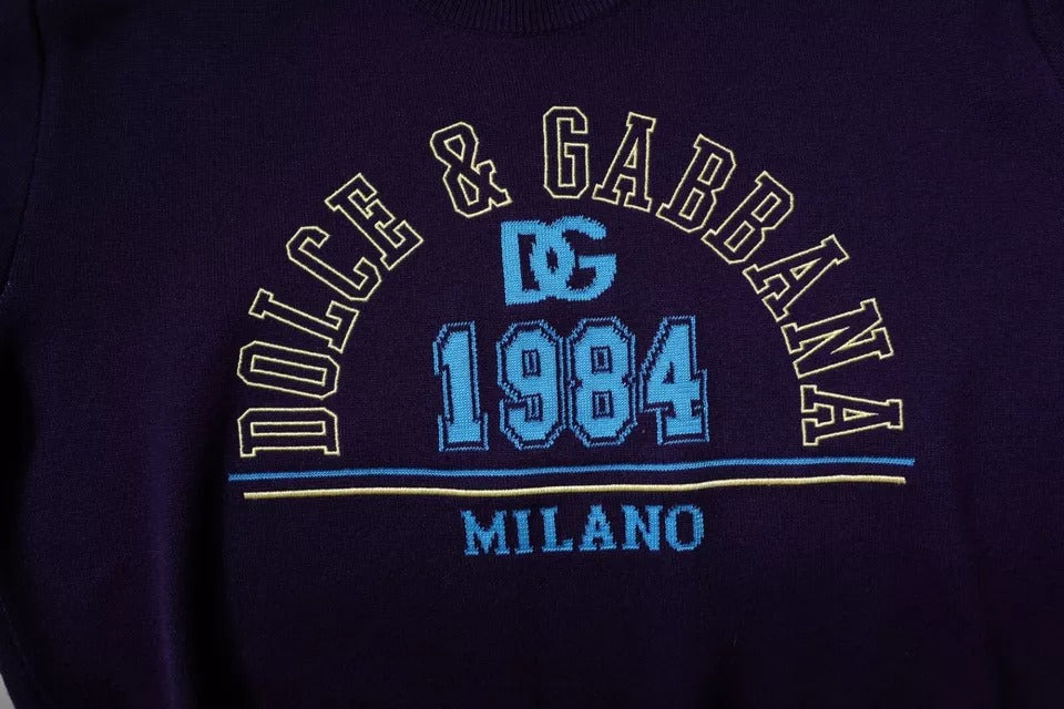 Dolce & Gabbana Blue 1984 Milano суитшърт с деколте