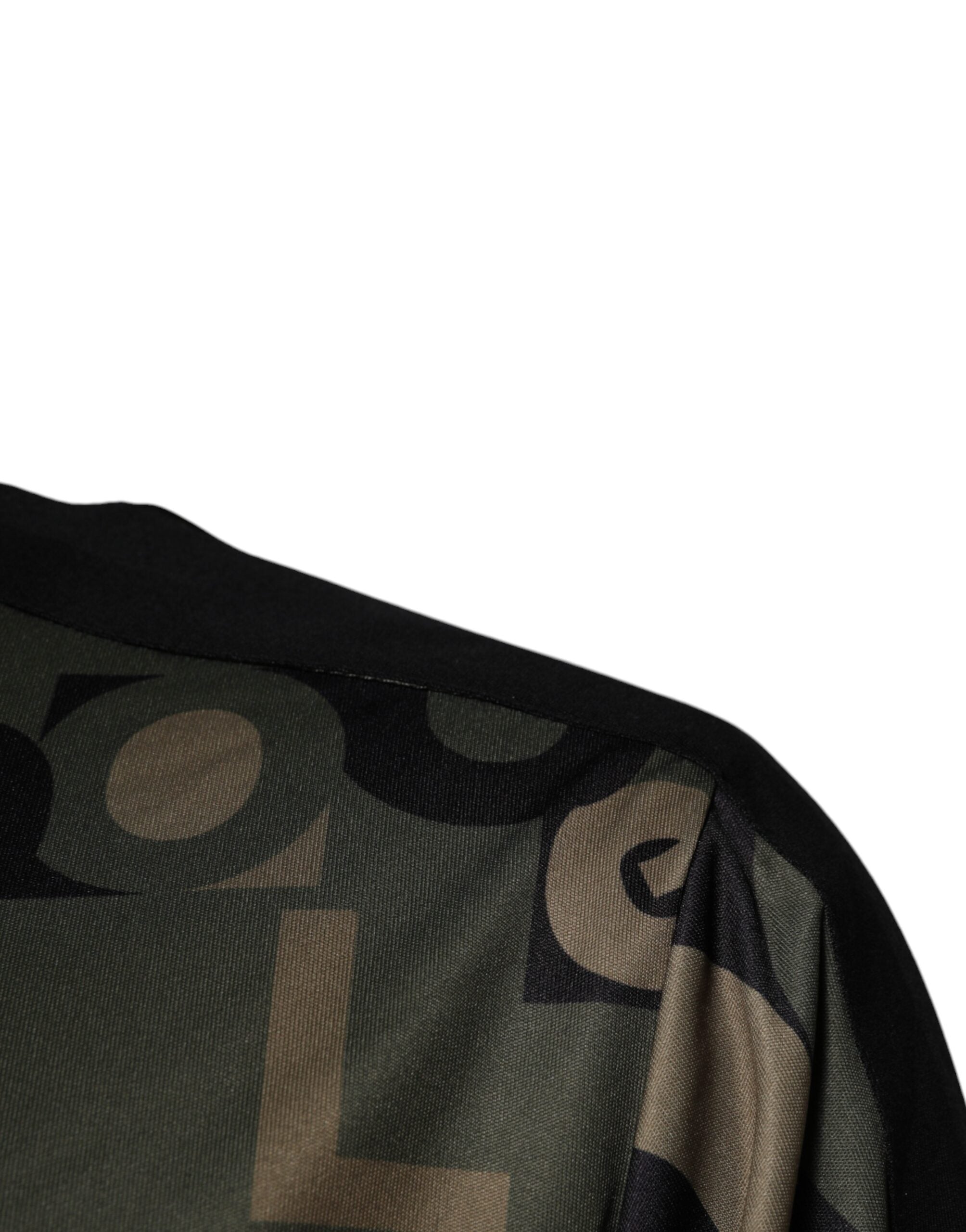 Dolce & Gabbana Army Green полиестерно лого с пълен цип