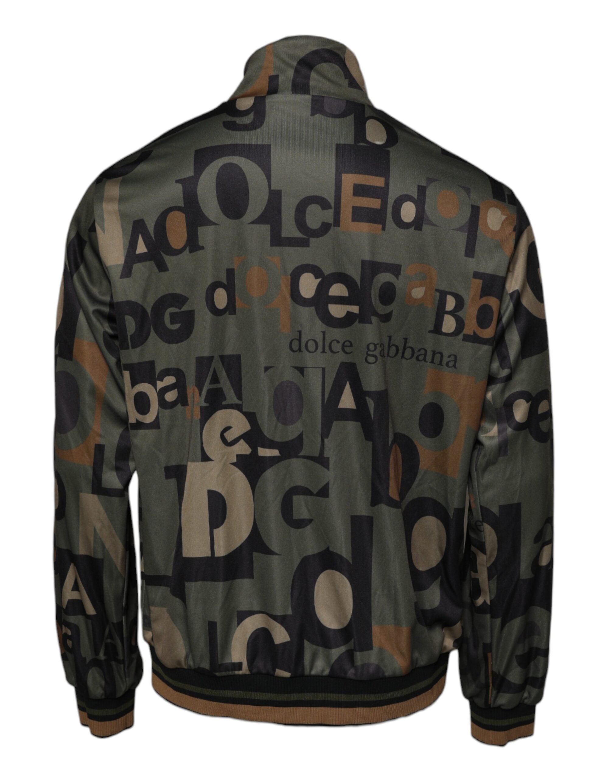 Dolce & Gabbana Army Green полиестерно лого с пълен цип