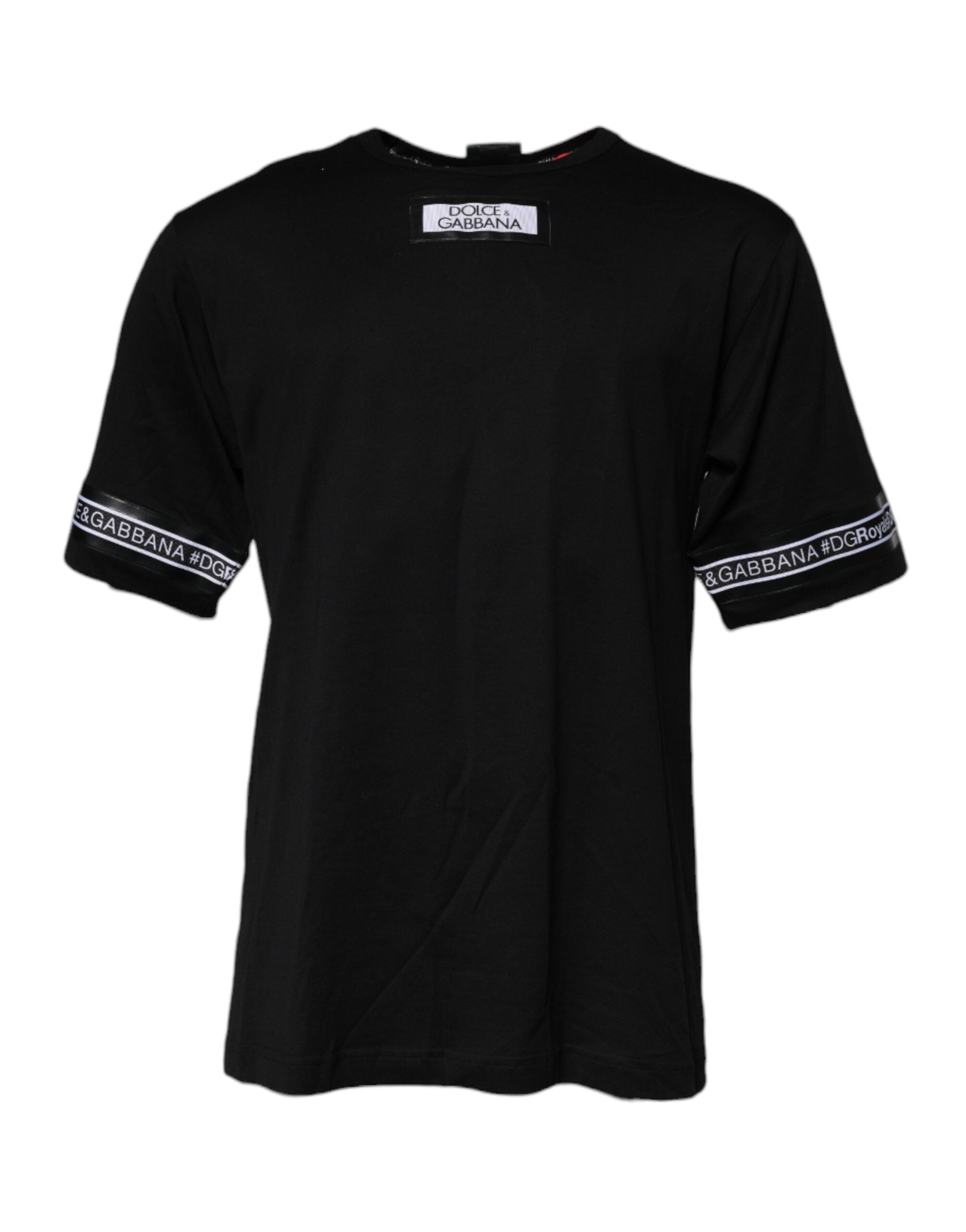 Dolce & Gabbana Черна тениска с кръгло деколте #DGMILLENNIALS