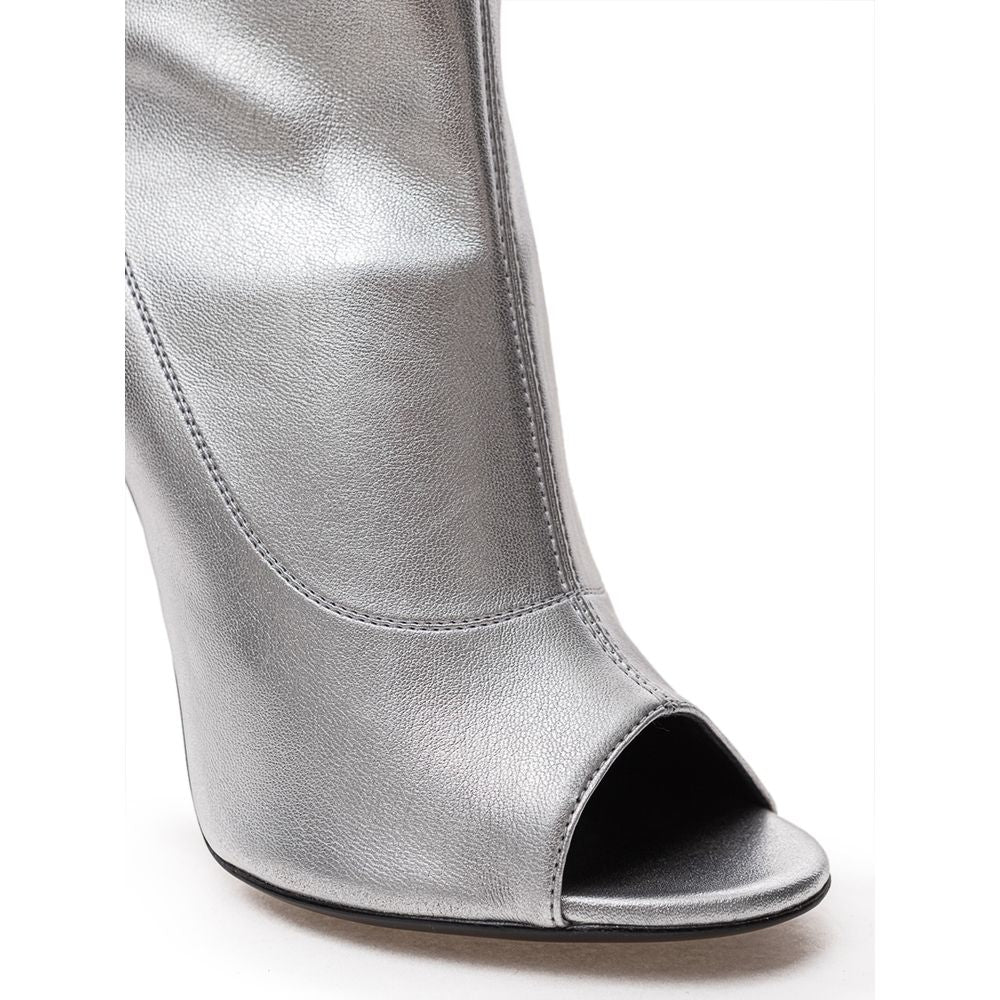 Дамски отворени токчета Women’s open toe ankle boots Giuseppe Zanotti Tisha Silver 1I870029003 open toe view