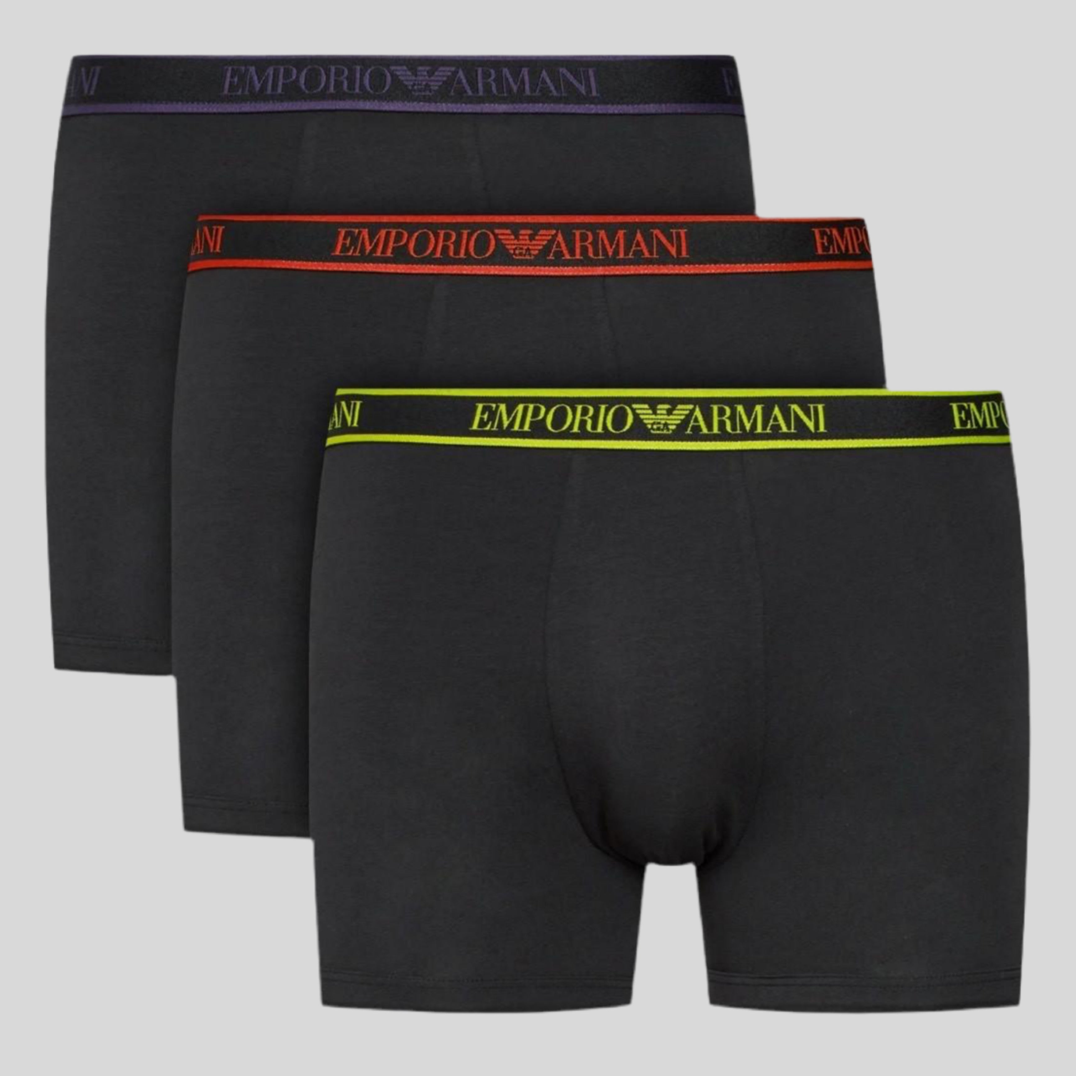 Мъжки боксерки 3 броя в кутия Emporio Armani 111473 3F717 29821 в черно