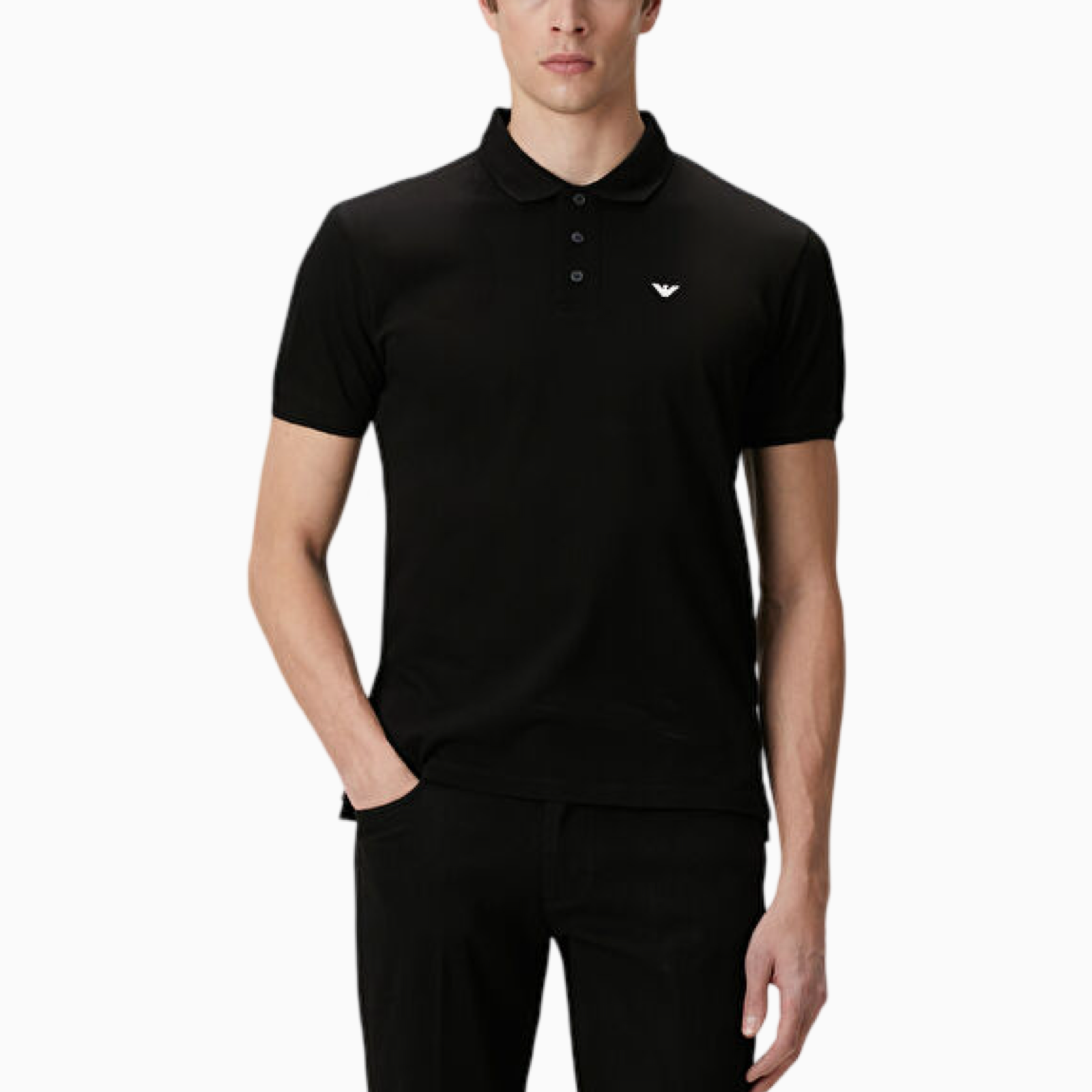 Мъжка черна поло тениска Emporio Armani EM000571 AF12331