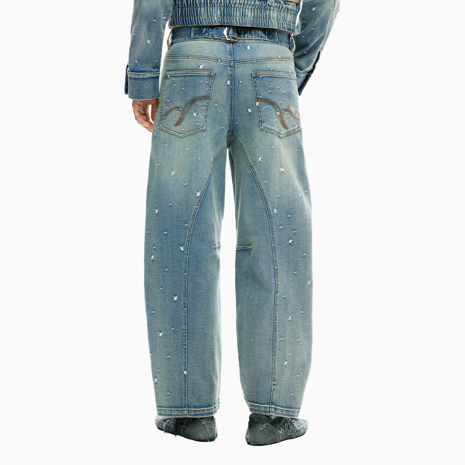 Дамски дънки Desigual Women Jeans 26SWDD36 5053 Back View