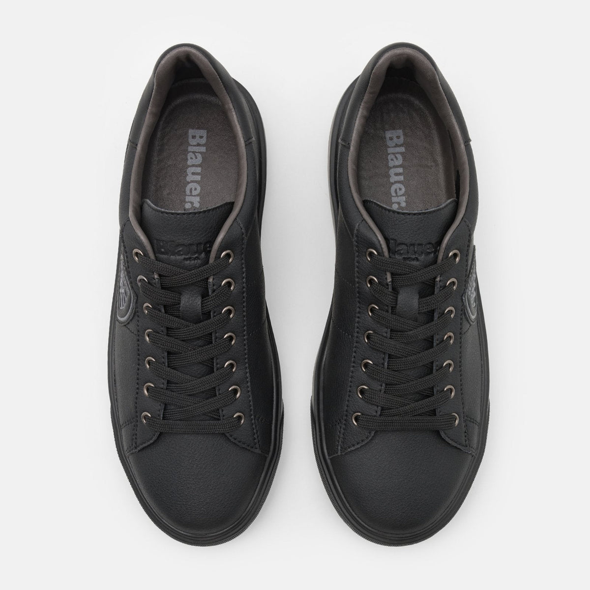 Blauer Black Polyester Athletic Sneakers