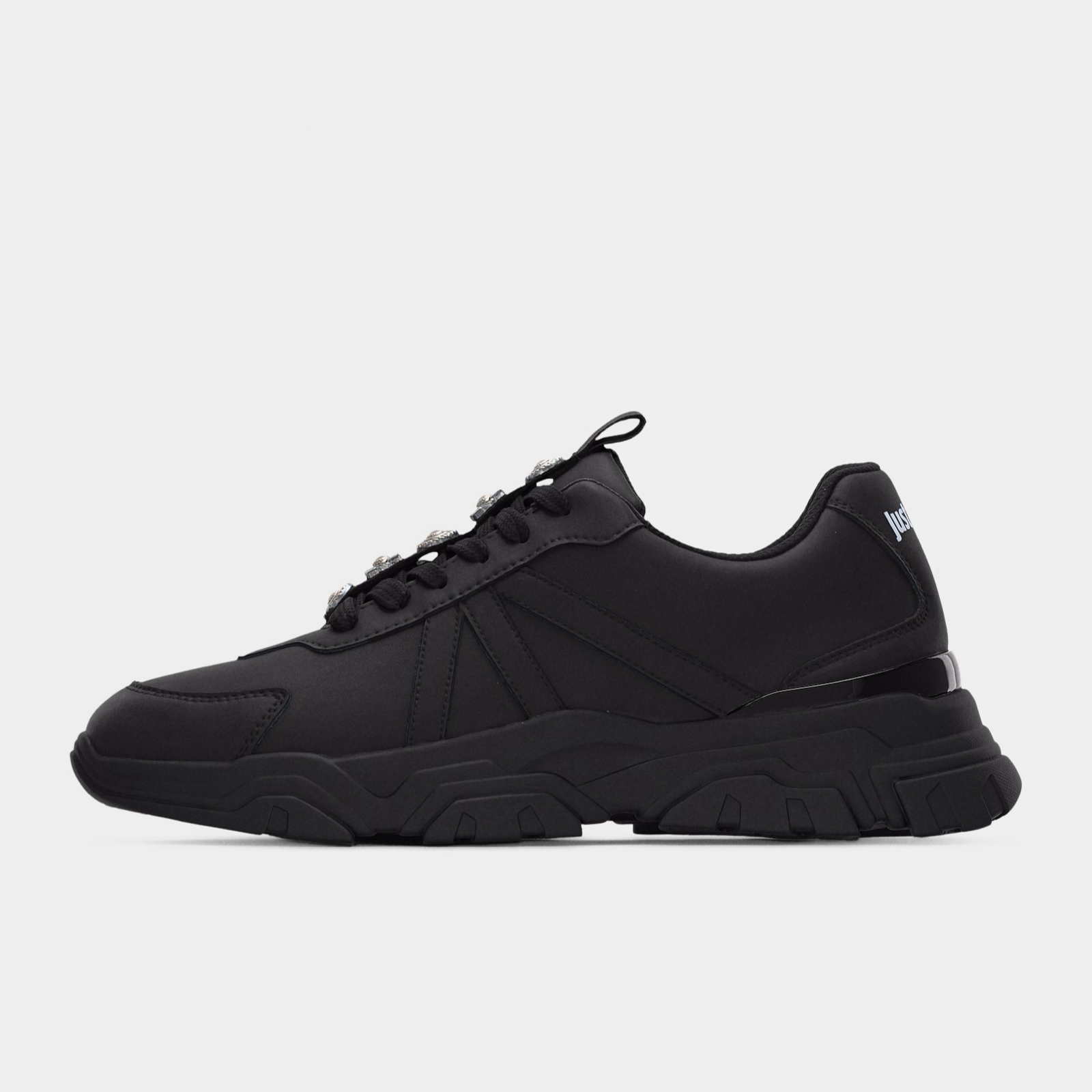 Мъжки черни кецове Just Cavalli Fondo Liuk Men Sneakers 80QA3SH6 ZPC15 899 Lateral View
