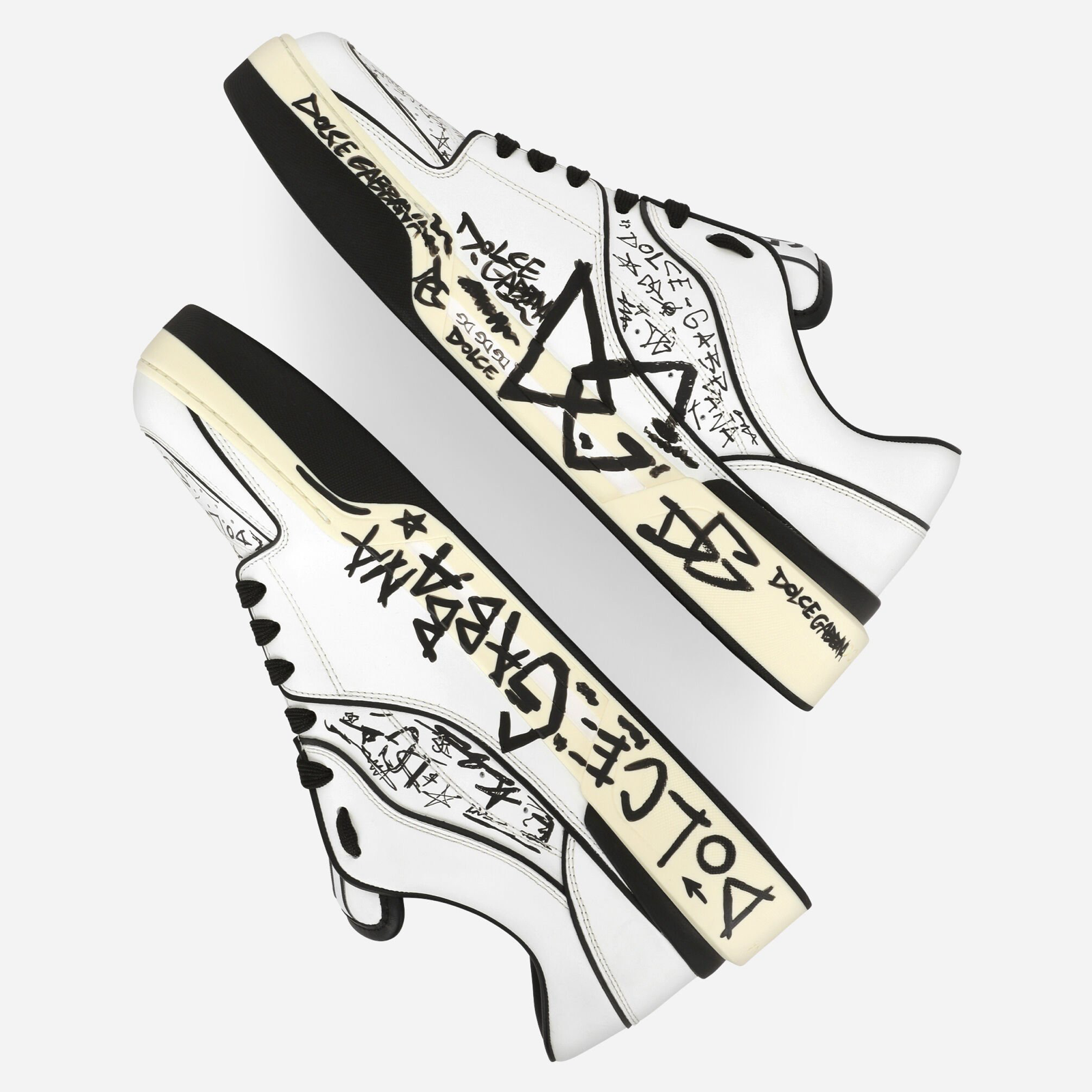 Dolce & Gabbana New Roma Graffiti Motif Men Sneakers CS2119AE50989697 Top View