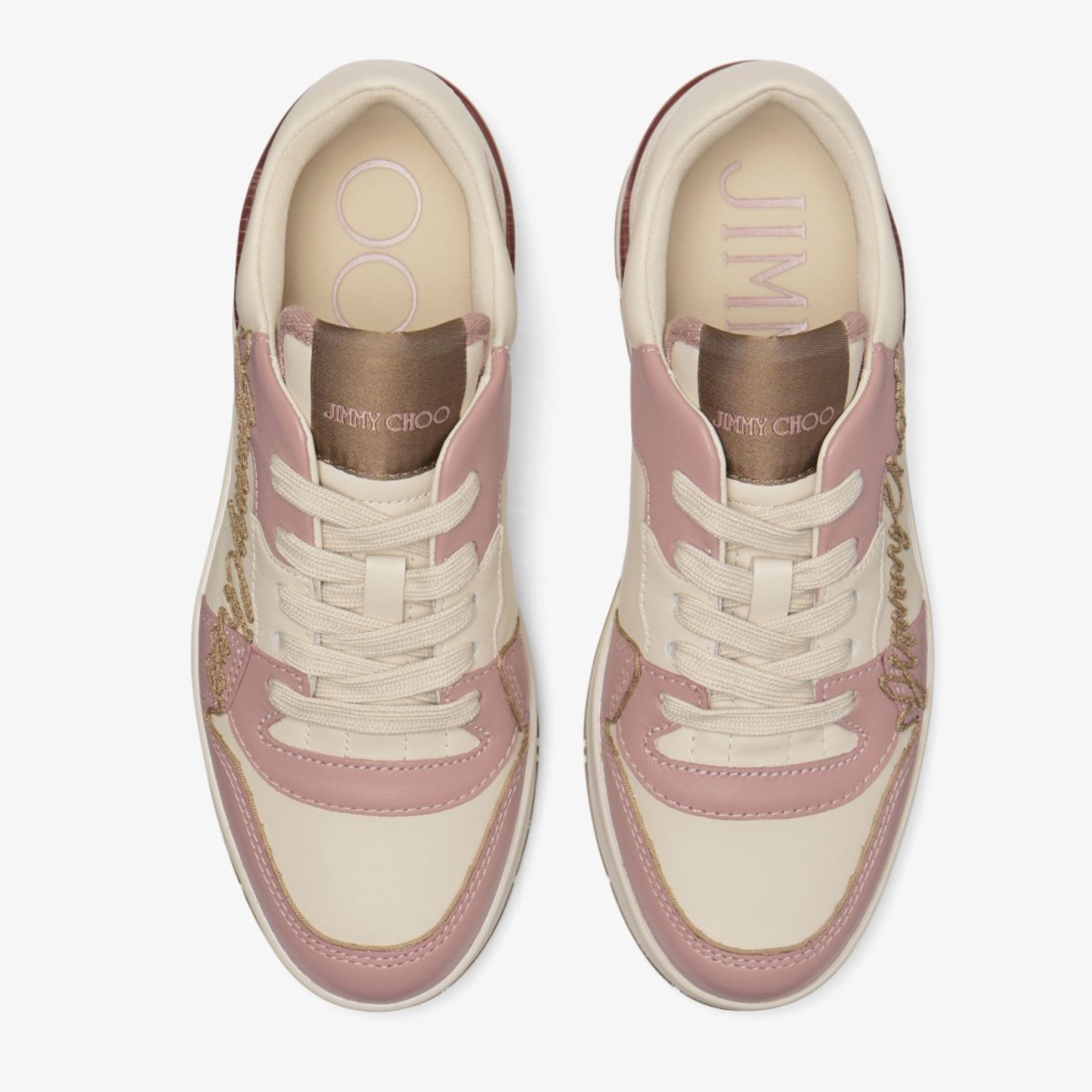 Дамски кецове Women’s sneakers Jimmy Chooo Florent F FLORENTFOLMXBALLETPINKKHAKIGREENMIX top view