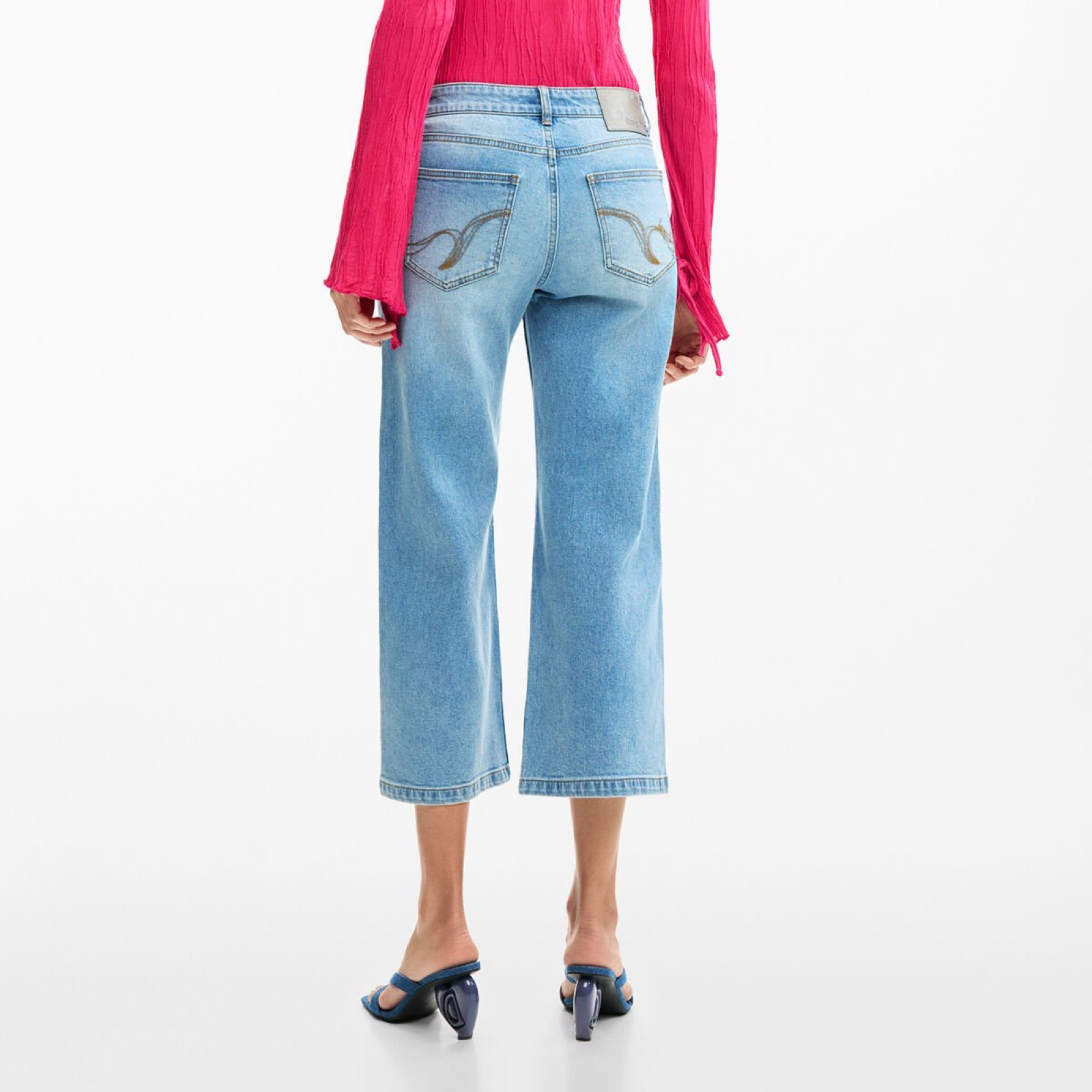 Дамски дънки Desigual Women Jeans 26SWDD24 5053 Back View