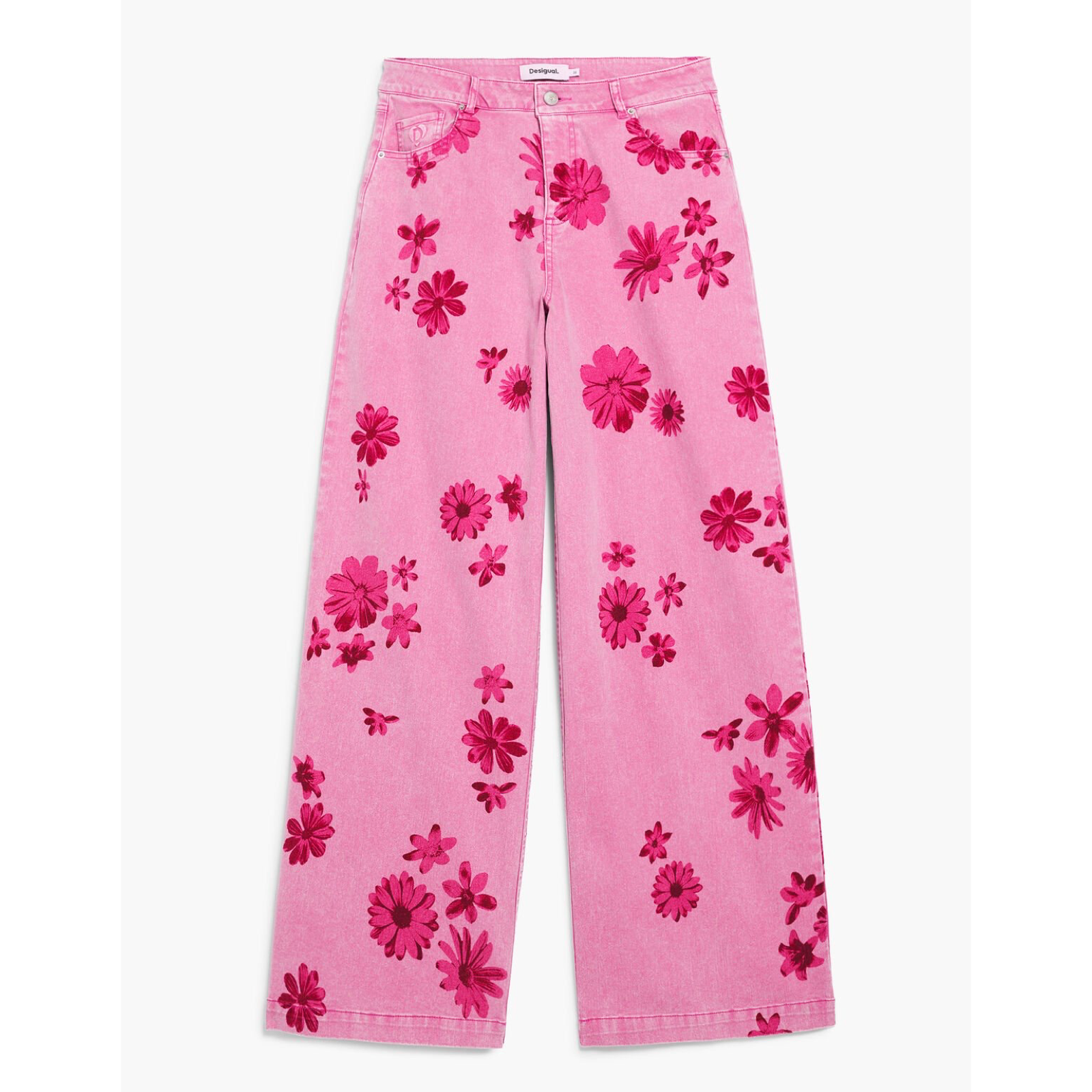 Дамски розови дънки Desigual Women Jeans 26SWDD07 3067 Front View