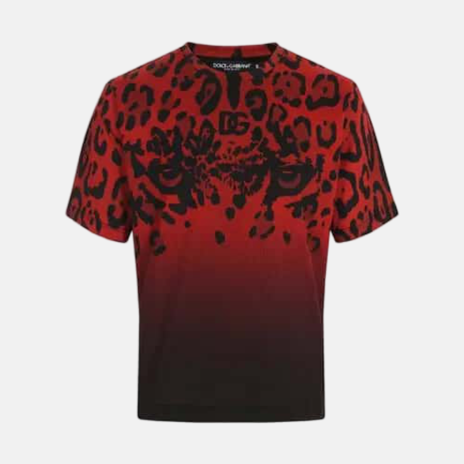 Мъжка червена тениска Dolce & Gabbana Leopard Men T-shirt