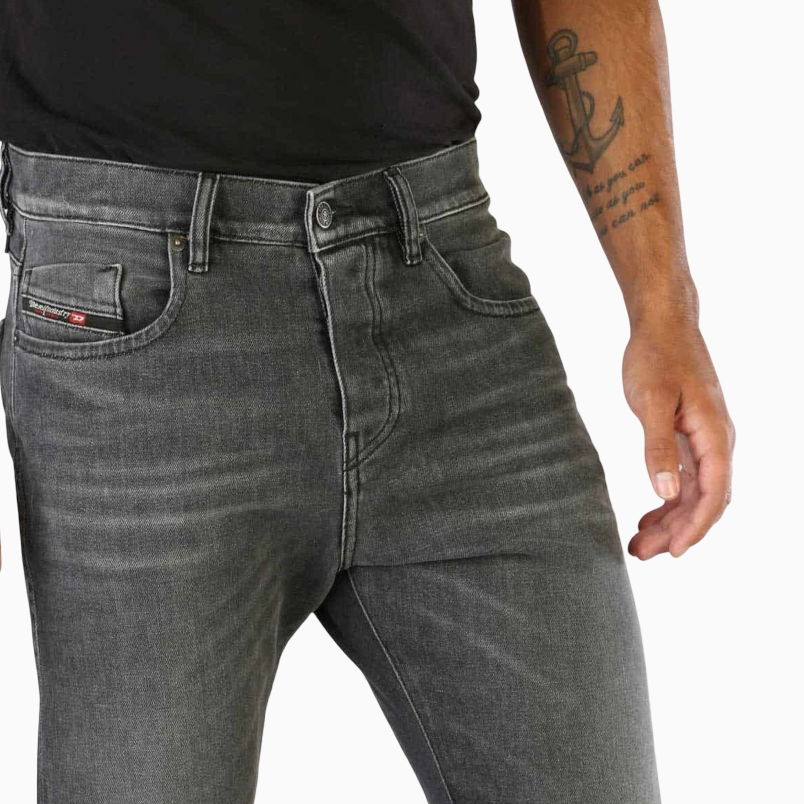 Мъжки черни дънки Diesel D-VIKER A03336 09B42 Close-Up