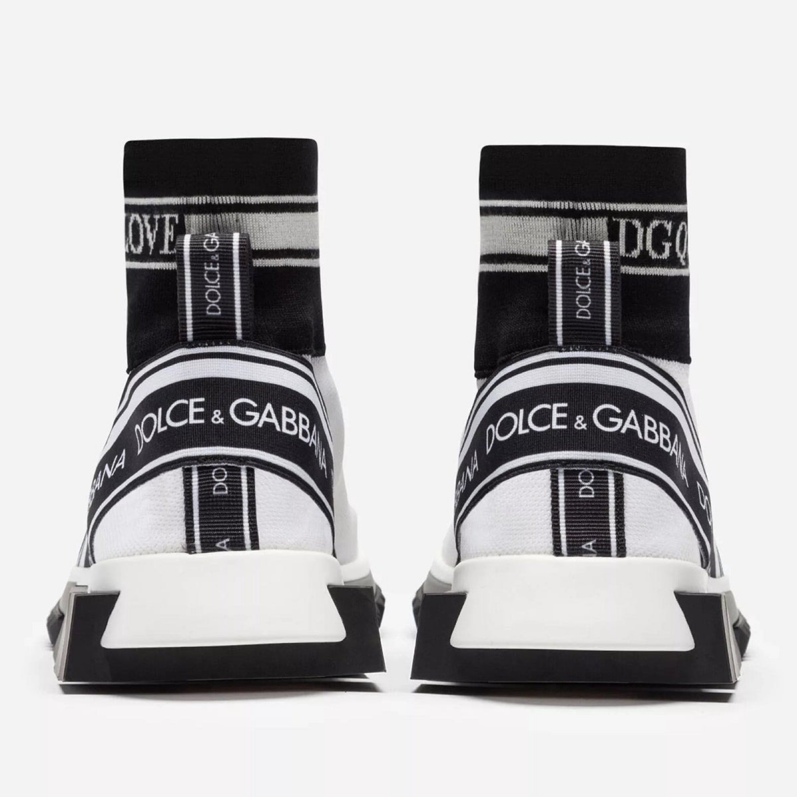 Dolce & Gabbana Sorrento High Top Women Sneakers CK1645 AZ708 Heel View