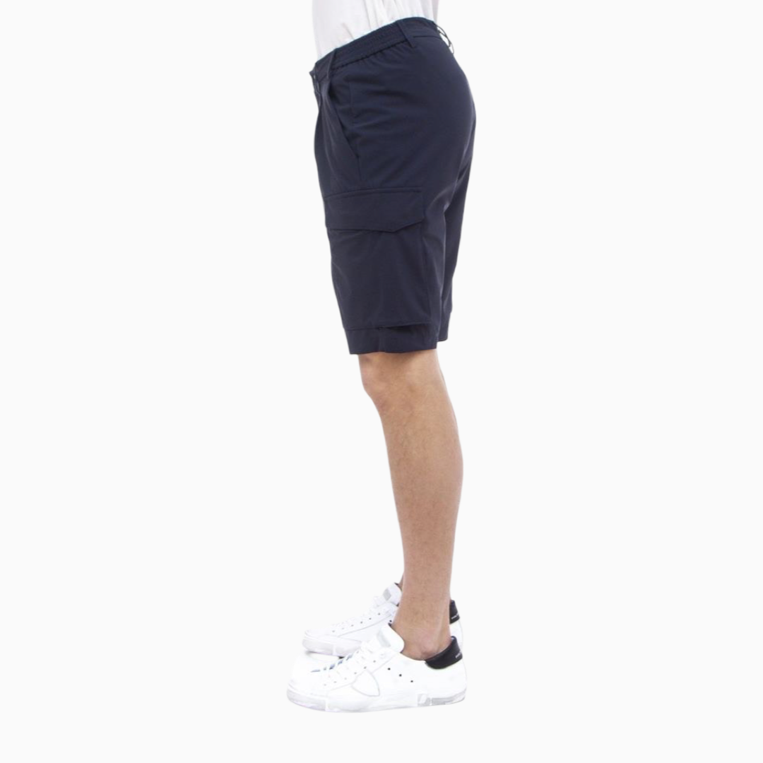 Мъжки карго къси панталони в тъмносиньо Men’s cargo shorts People of Shibuya in dark blue Side view
