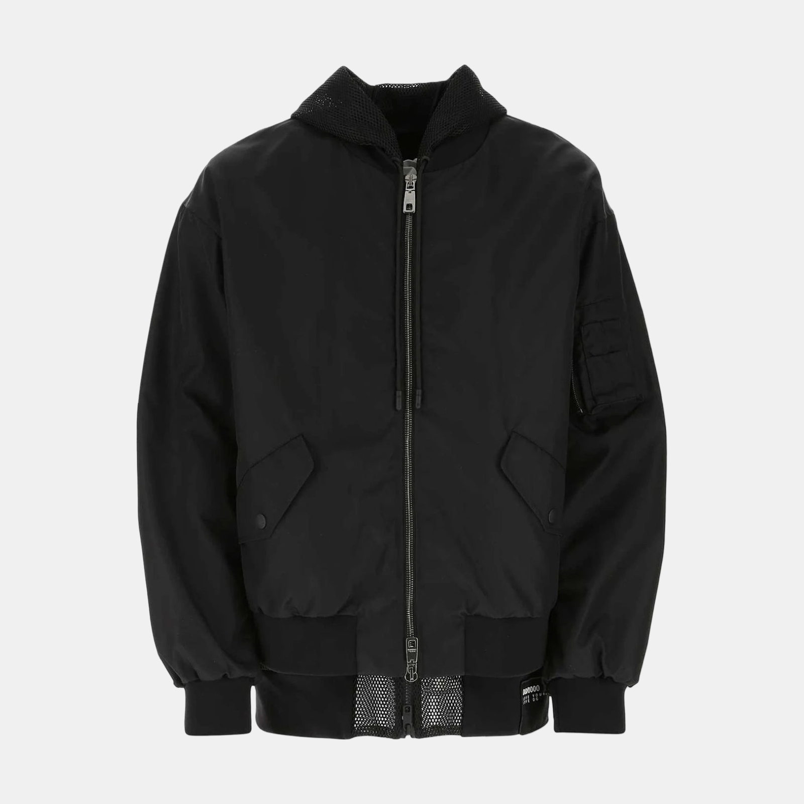 Dolce & Gabbana Nylon Hooded Men Bomber Jacket Front View