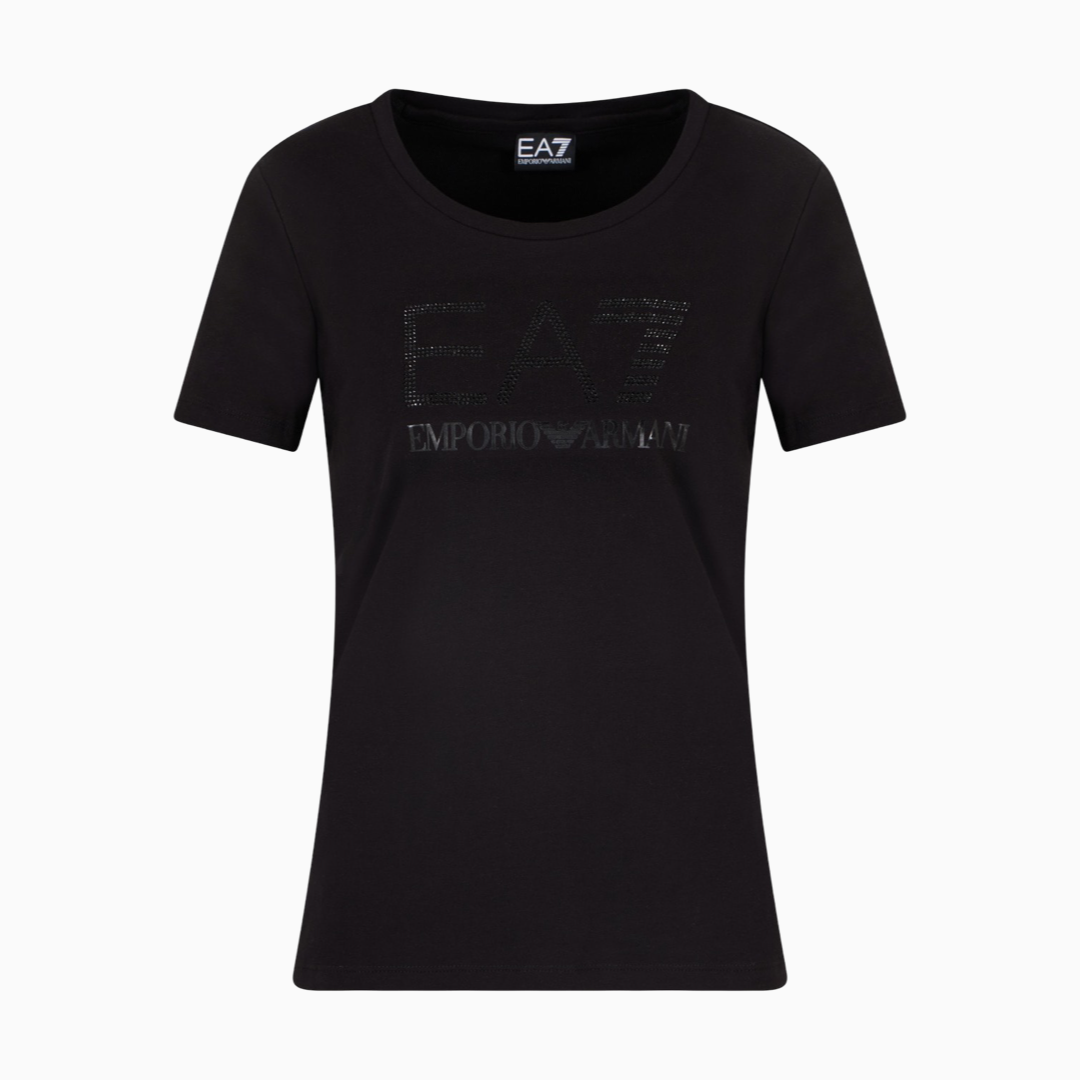 Дамска черна тениска Ea7 Emporio Armani 7W000094 AF10373