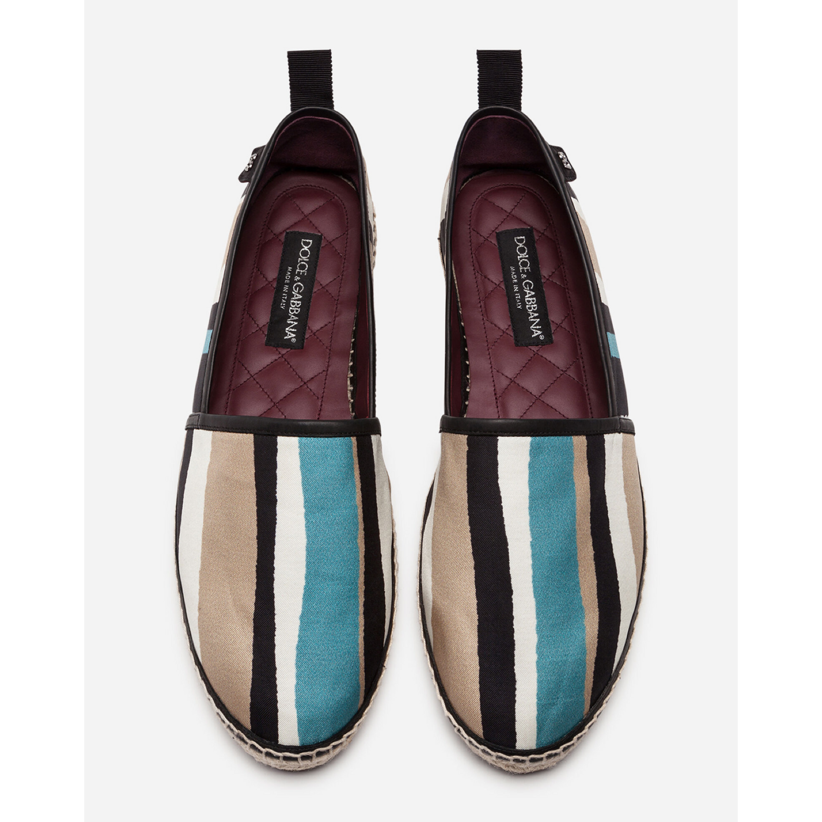 Мъжки еспадрили Dolce & Gabbana Stripes Canvas Men Espadrilles Top View