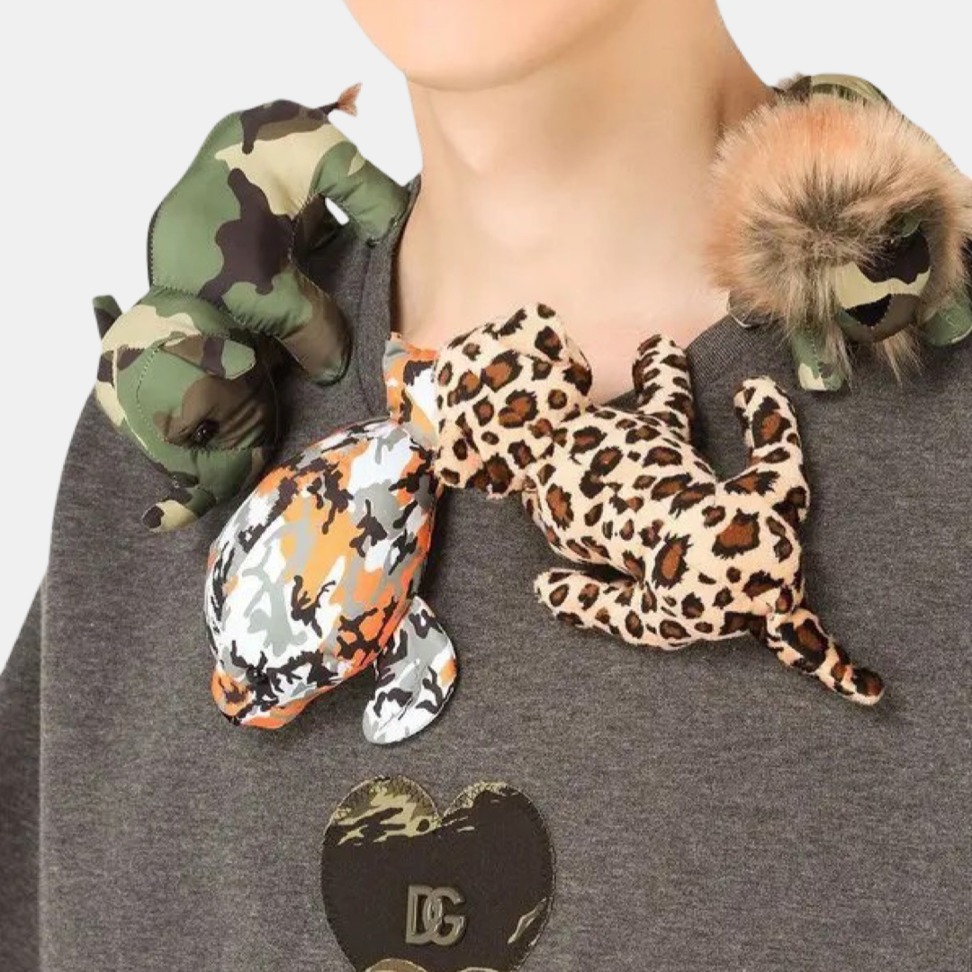 Мъжка тениска с плюшени животни Dolce & Gabbana Plush-Toy Camouflage Men T-shirt