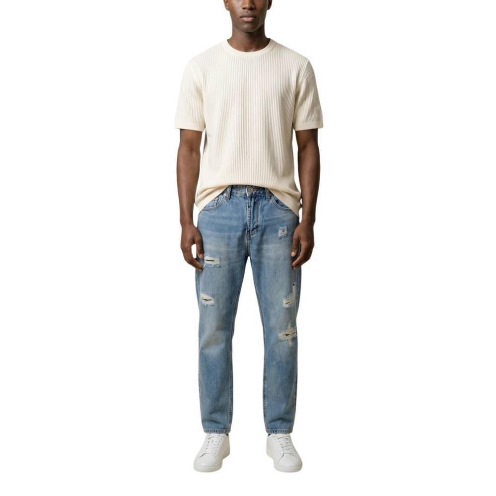 Мъжка бежова тениска Antony Morato Men T-shirt MMKS02675-FA150216 Front View
