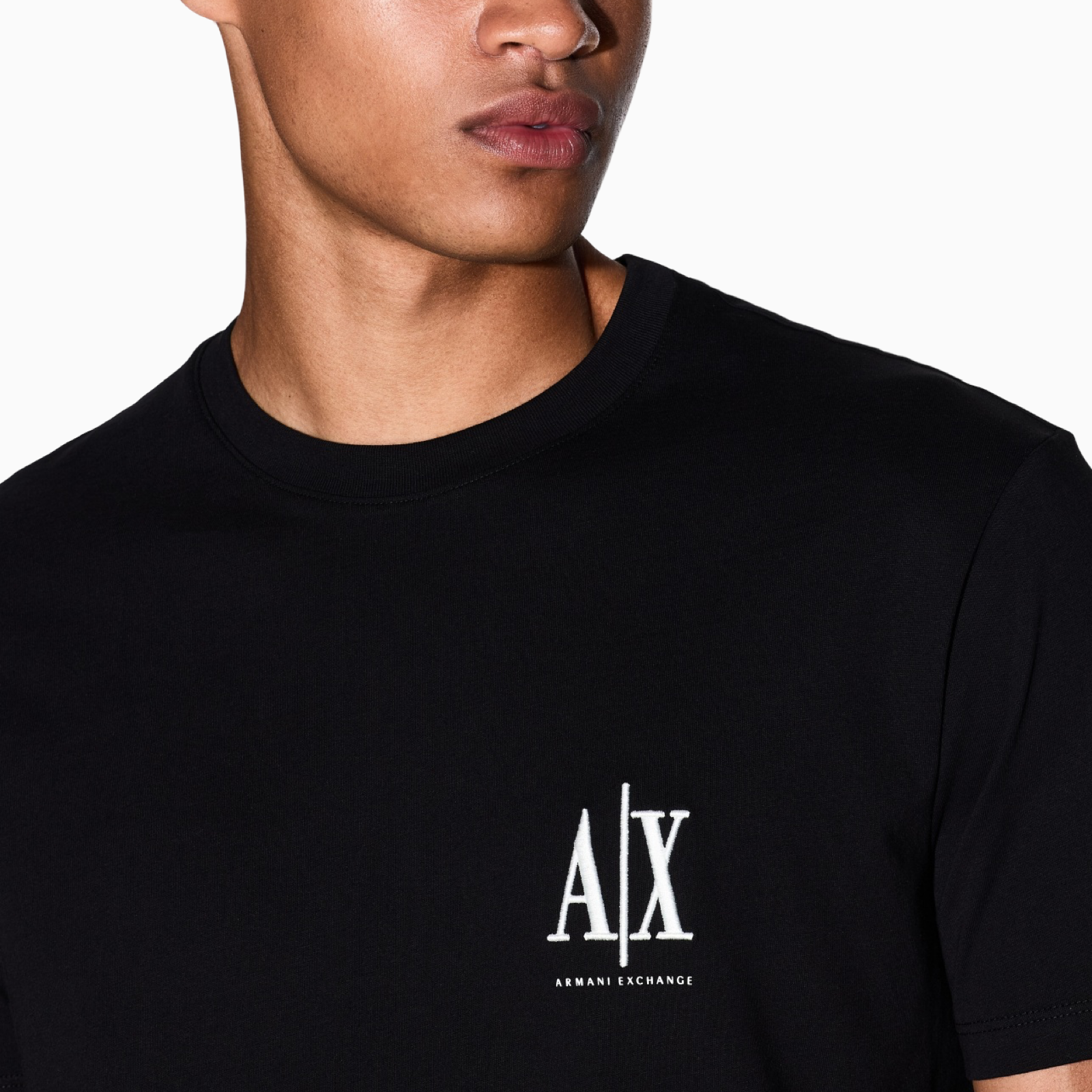Мъжка черна тениска Armani Men T-shirt XM000365 AF12308 UC001 Close-Up