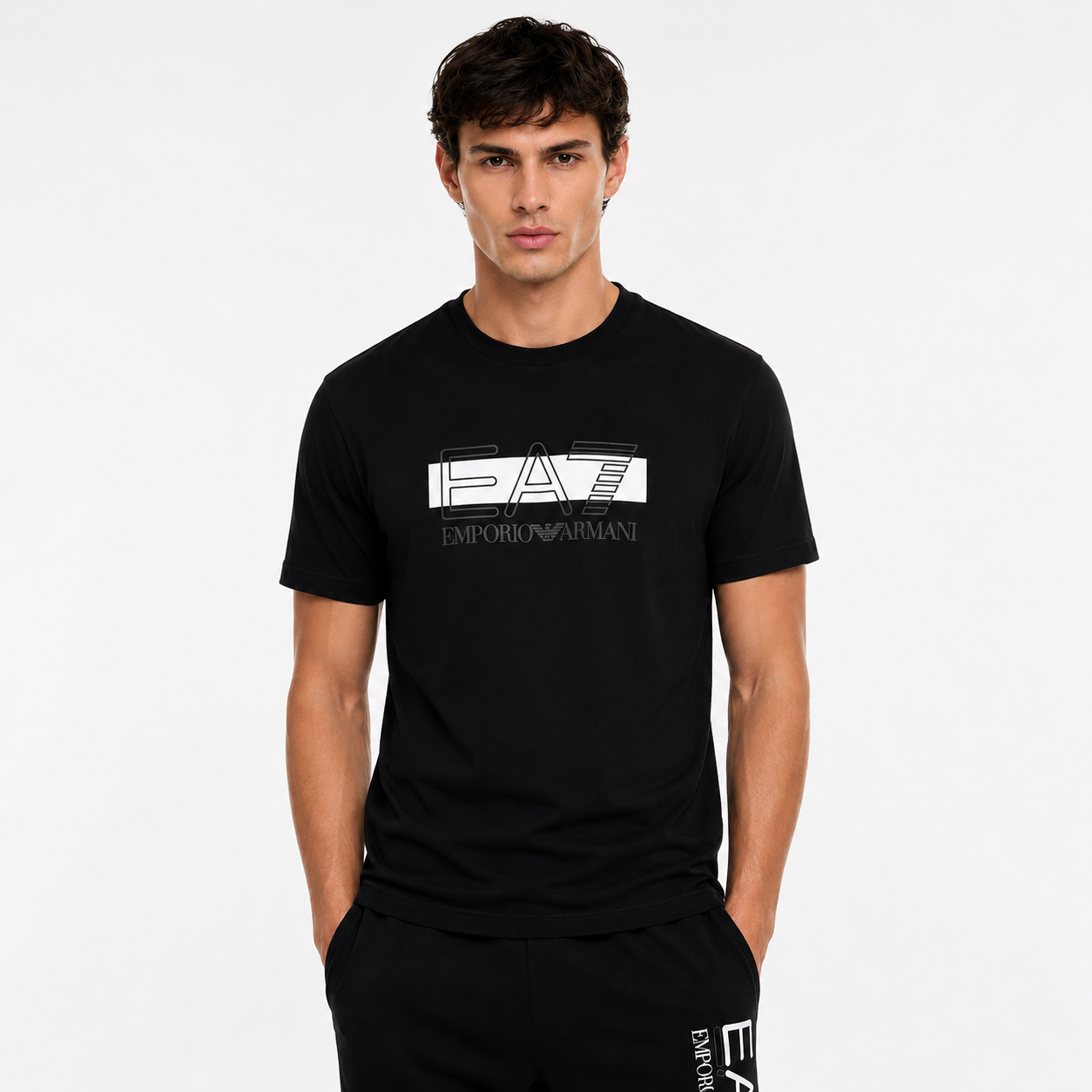 Мъжка тениска EA7 Emporio Armani Men T-shirt 7M002415 AF10375 MC001 Front View