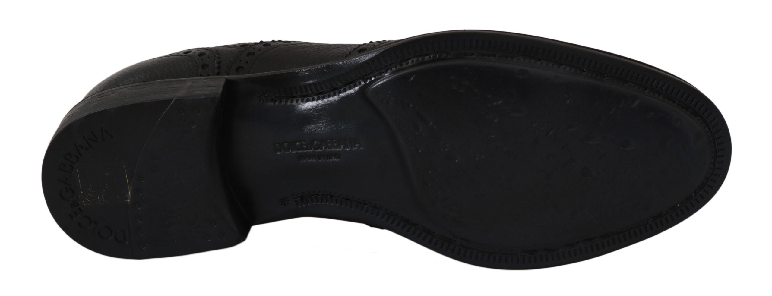 Dolce & Gabbana Елегантни тъмносини дерби обувки с върхове на крилата