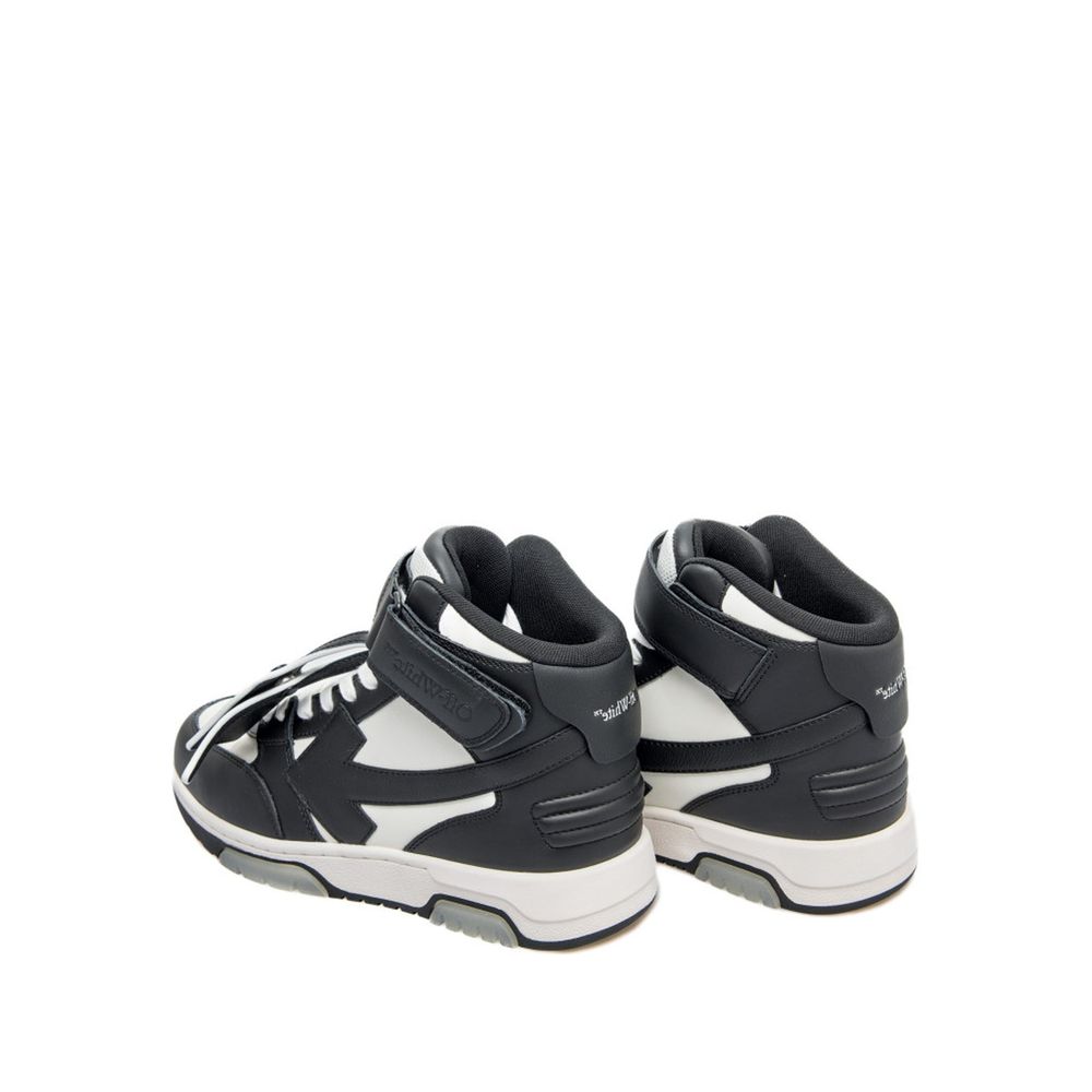 Мъжки високи кецове Men’s mid top sneakers Off-White Out of Office
OMIA259C99LEA002 black and white heel view