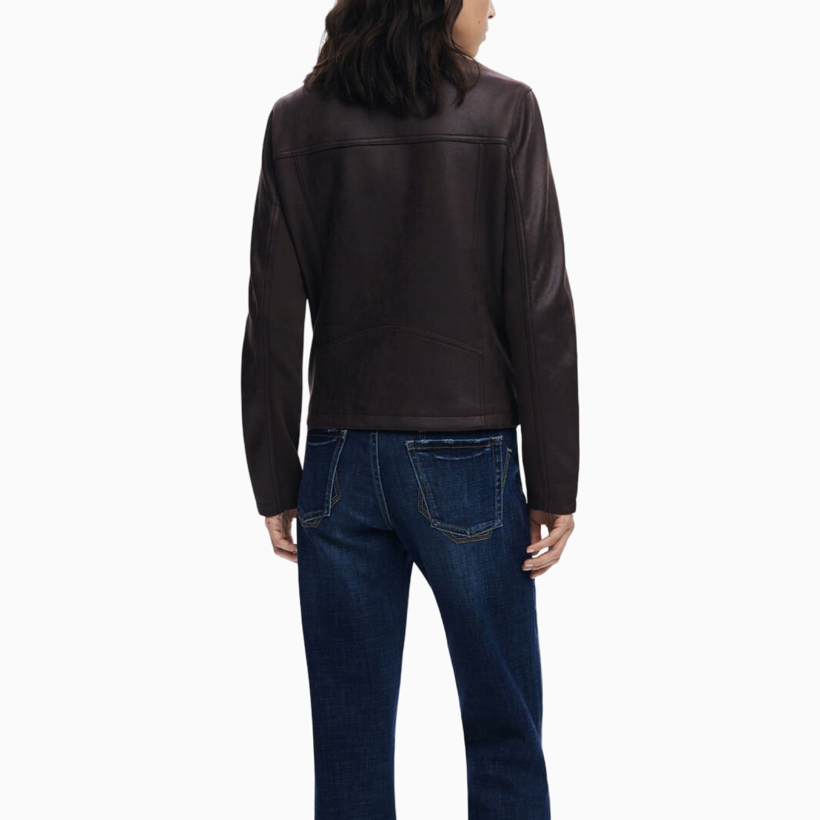 Дамско кожено яке Desigual Women Jacket 25WWEW43 6044 Back View