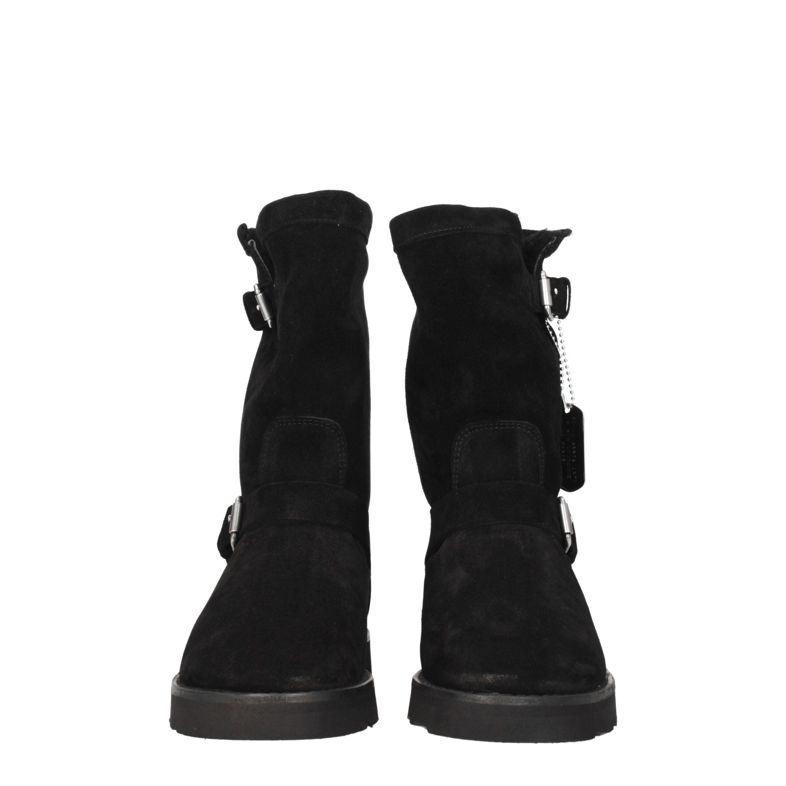 Дамски велурени ботуши Women’s suede boots KENZO PFC62BT707L5899 Black front view