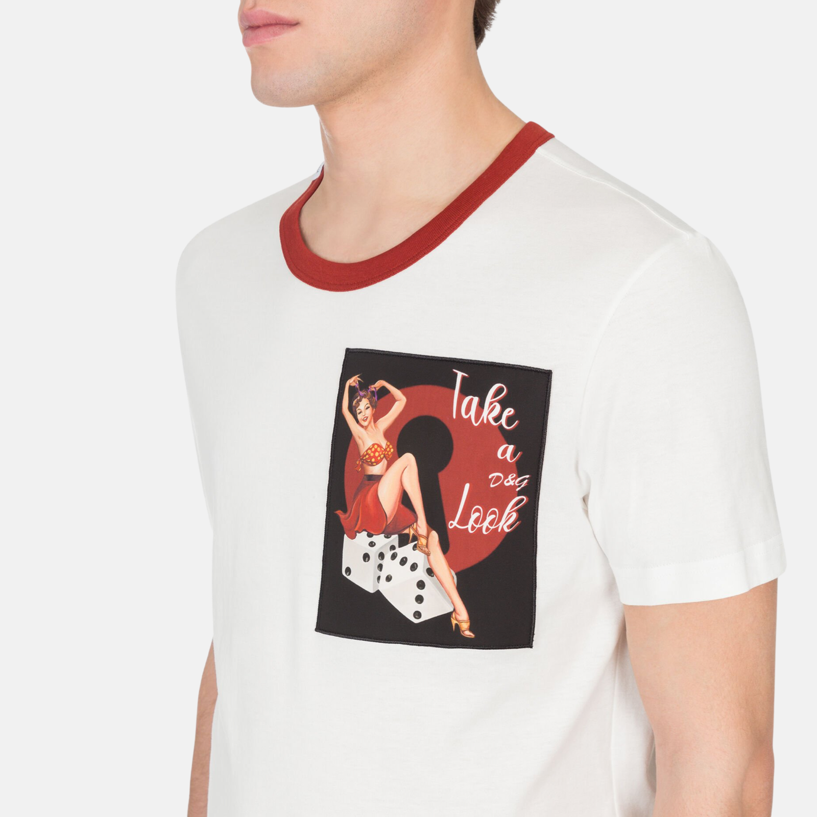 Мъжка бяла тениска Dolce & Gabbana