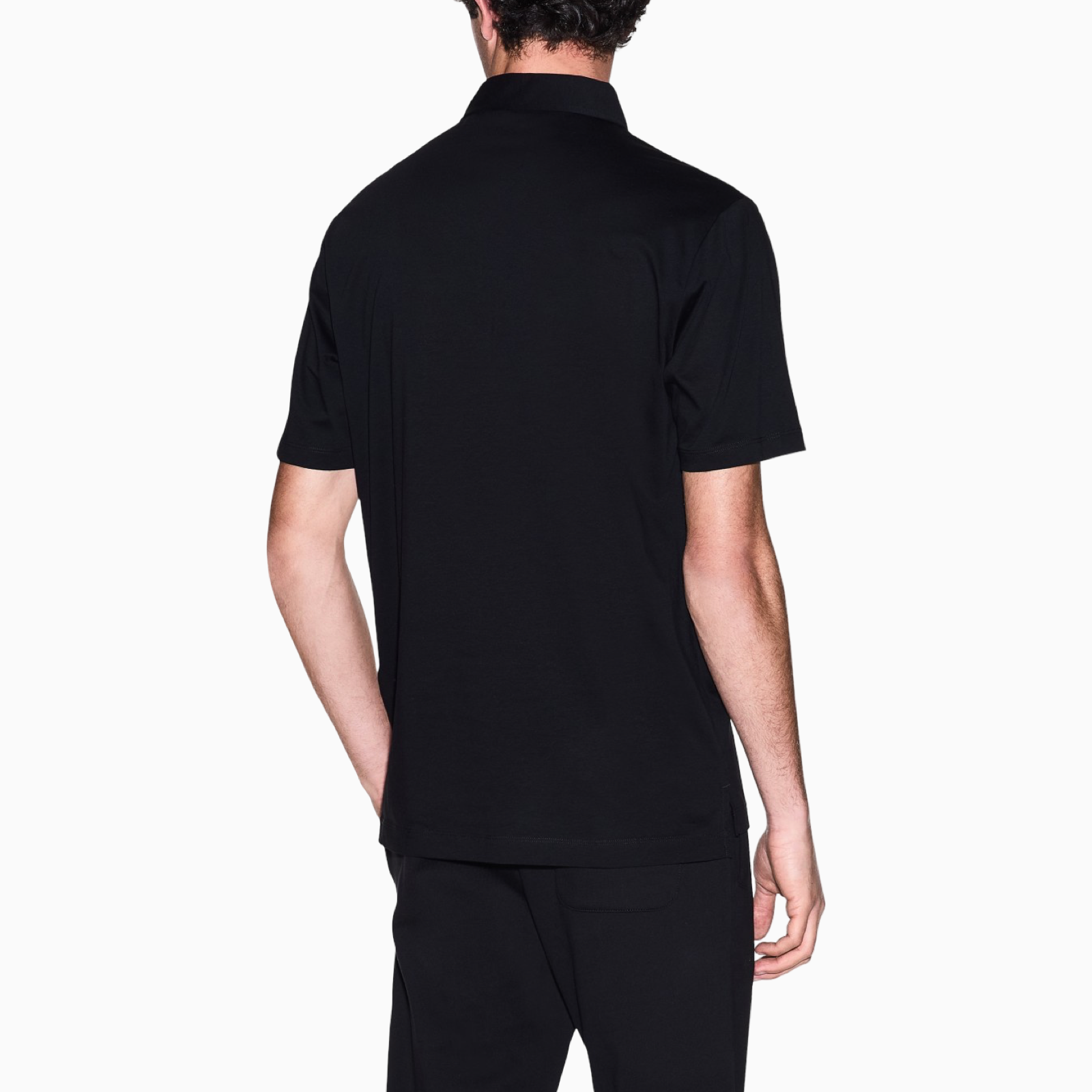 Мъжка черна поло тениска Armani Exchange Men Polo XM002232 AF10364 UC001 Back View