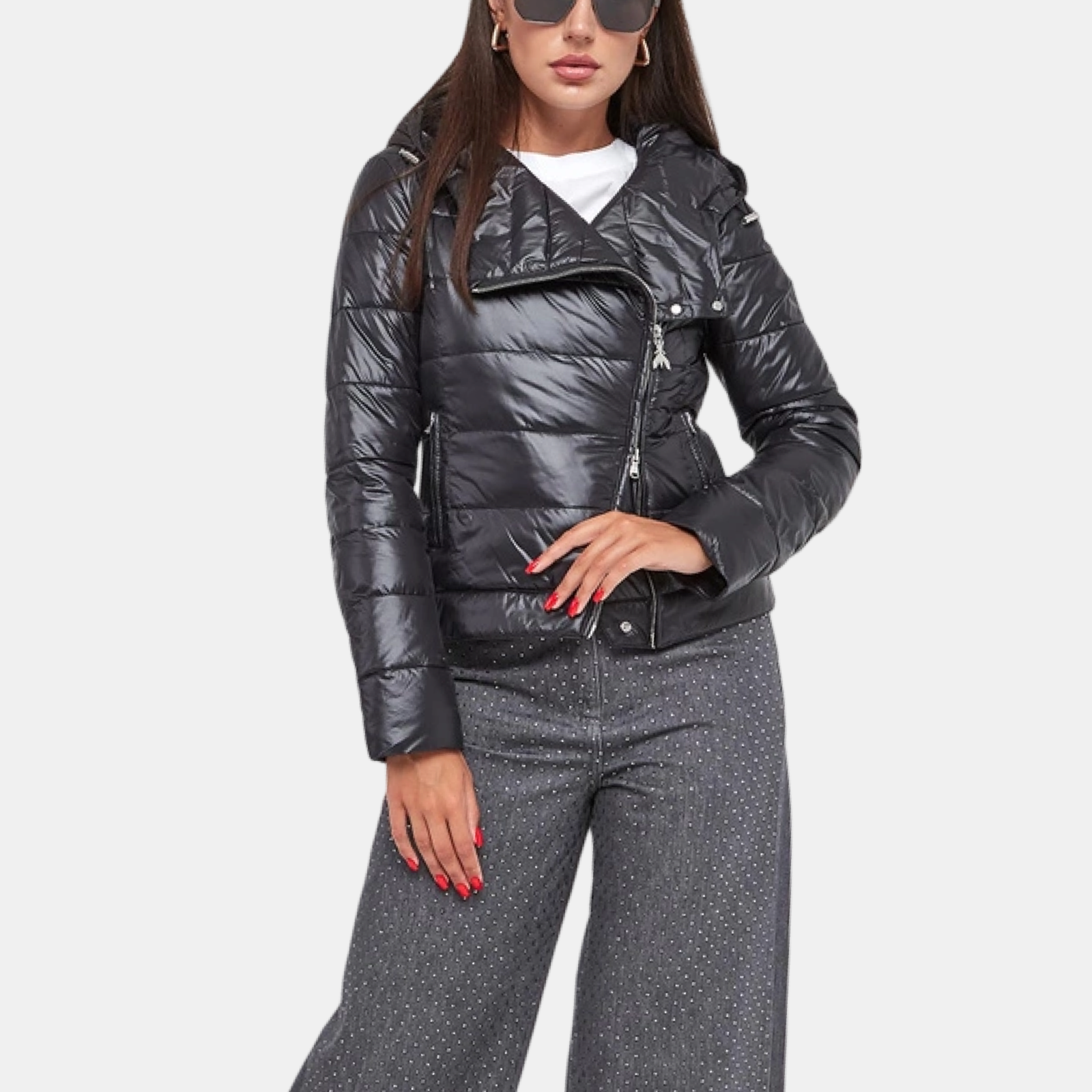 Дамско черно яке Patrizia Pepe Women Jacket 8O0135 A503 K103 Front View