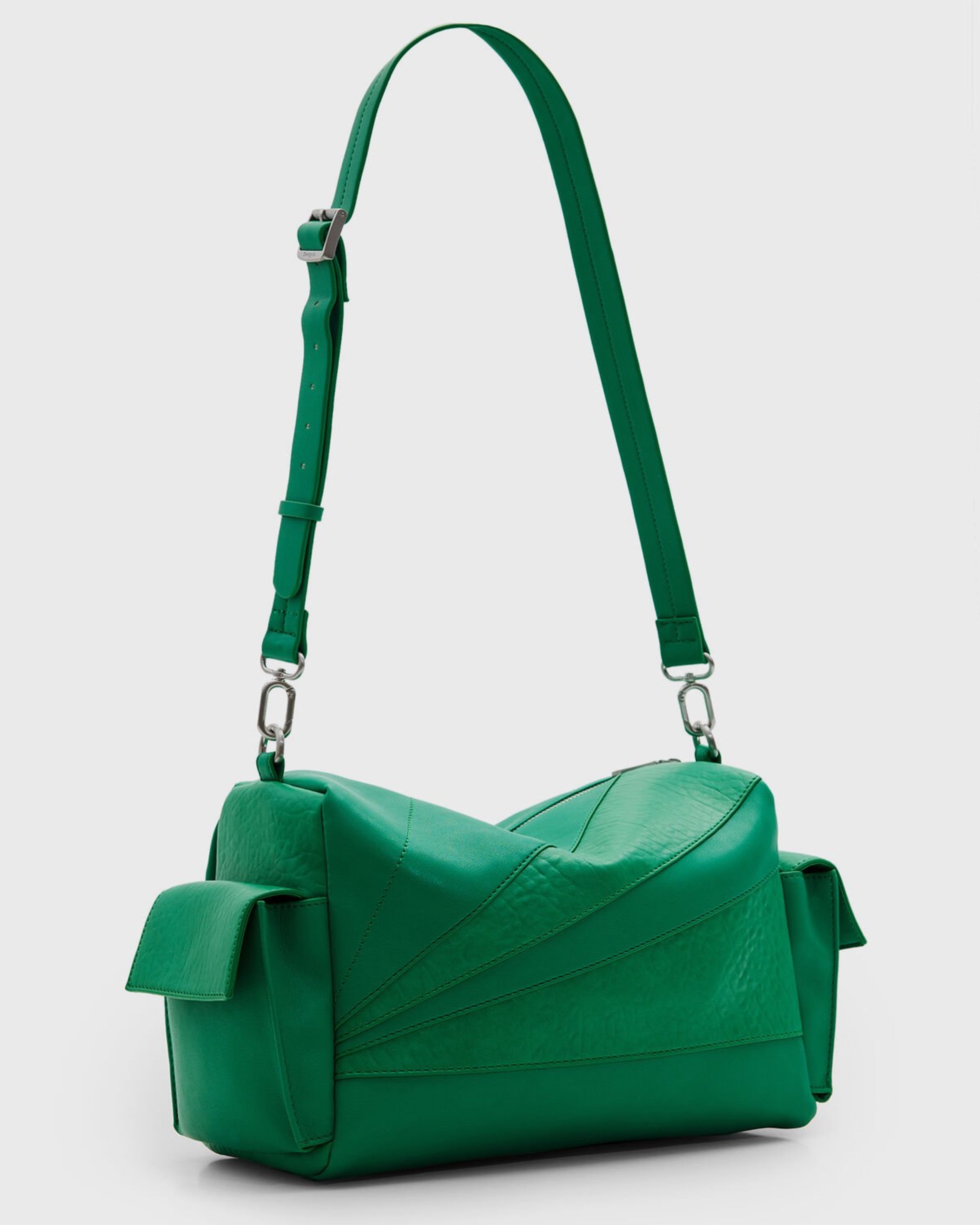 Дамска чанта в зелено Women’s M patchwork textures handbag Desigual 24SAXP75 4014U Green