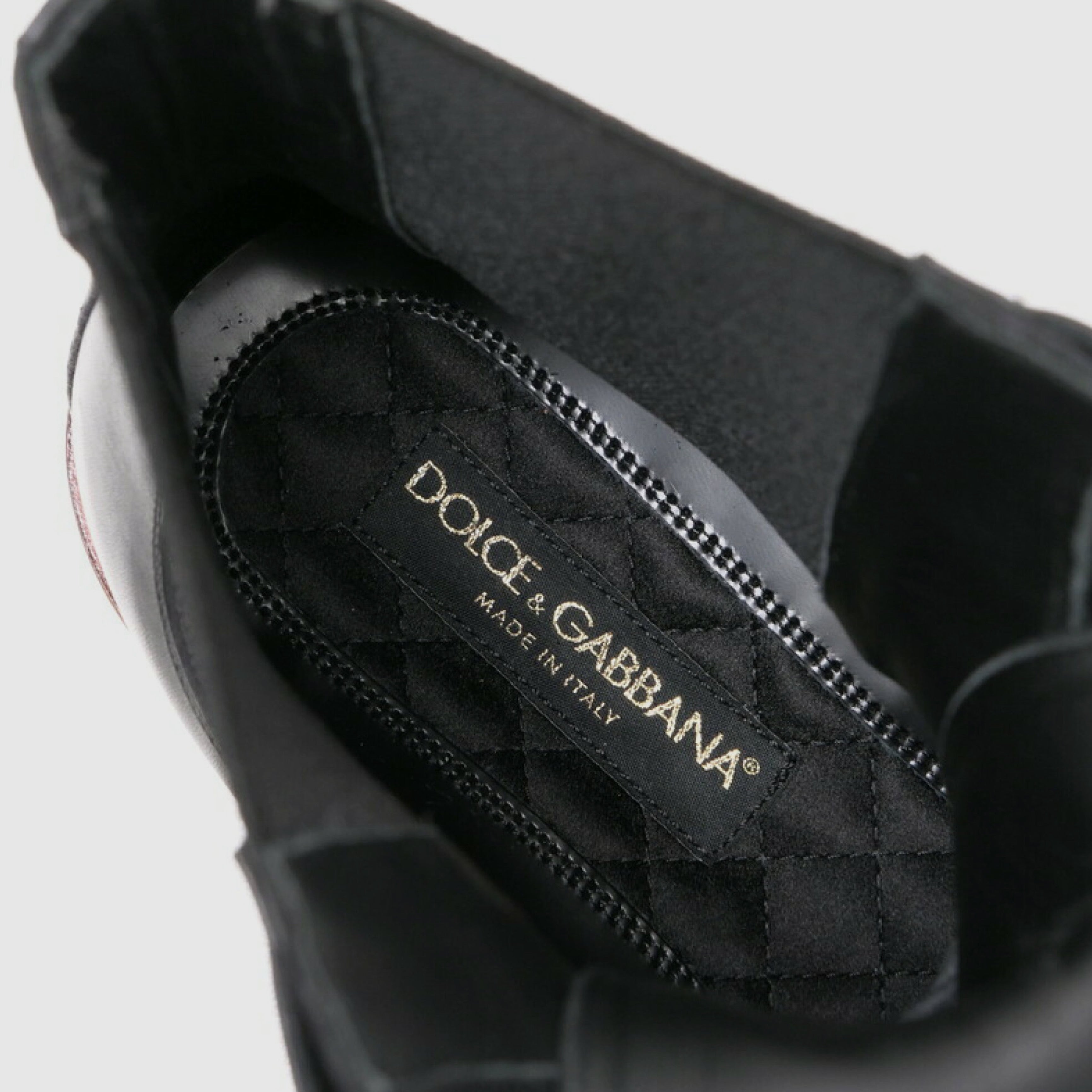 Мъжки луксозни боти от естествена кожа в черно DOLCE & GABBANA Men’s Black Leather Chelsea Mid Calf Men Boots