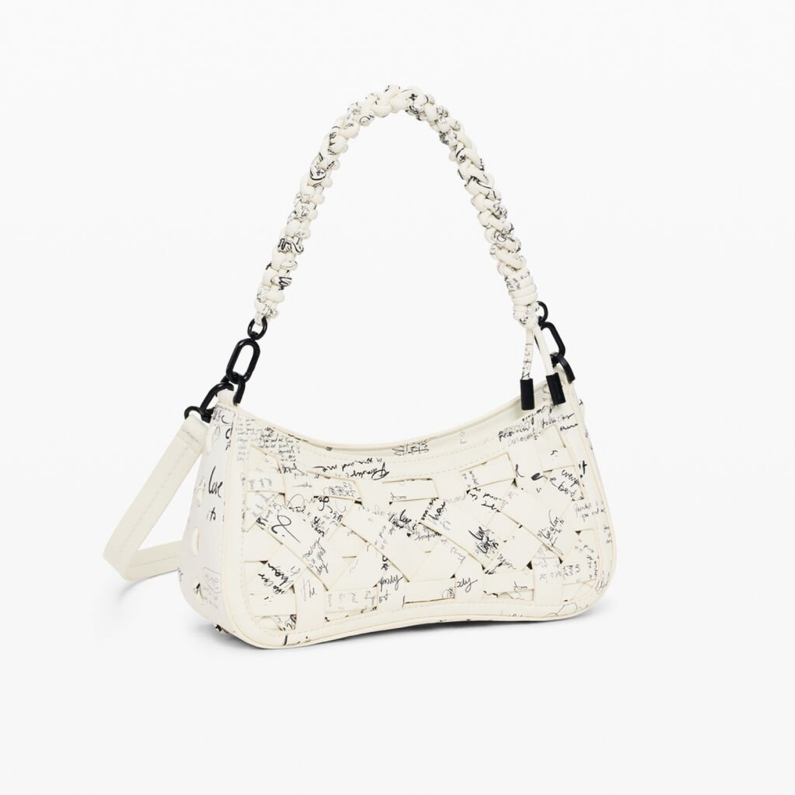 Дамска бяла чанта Desigual Women Handbag 26SAXP58 1008U Side View