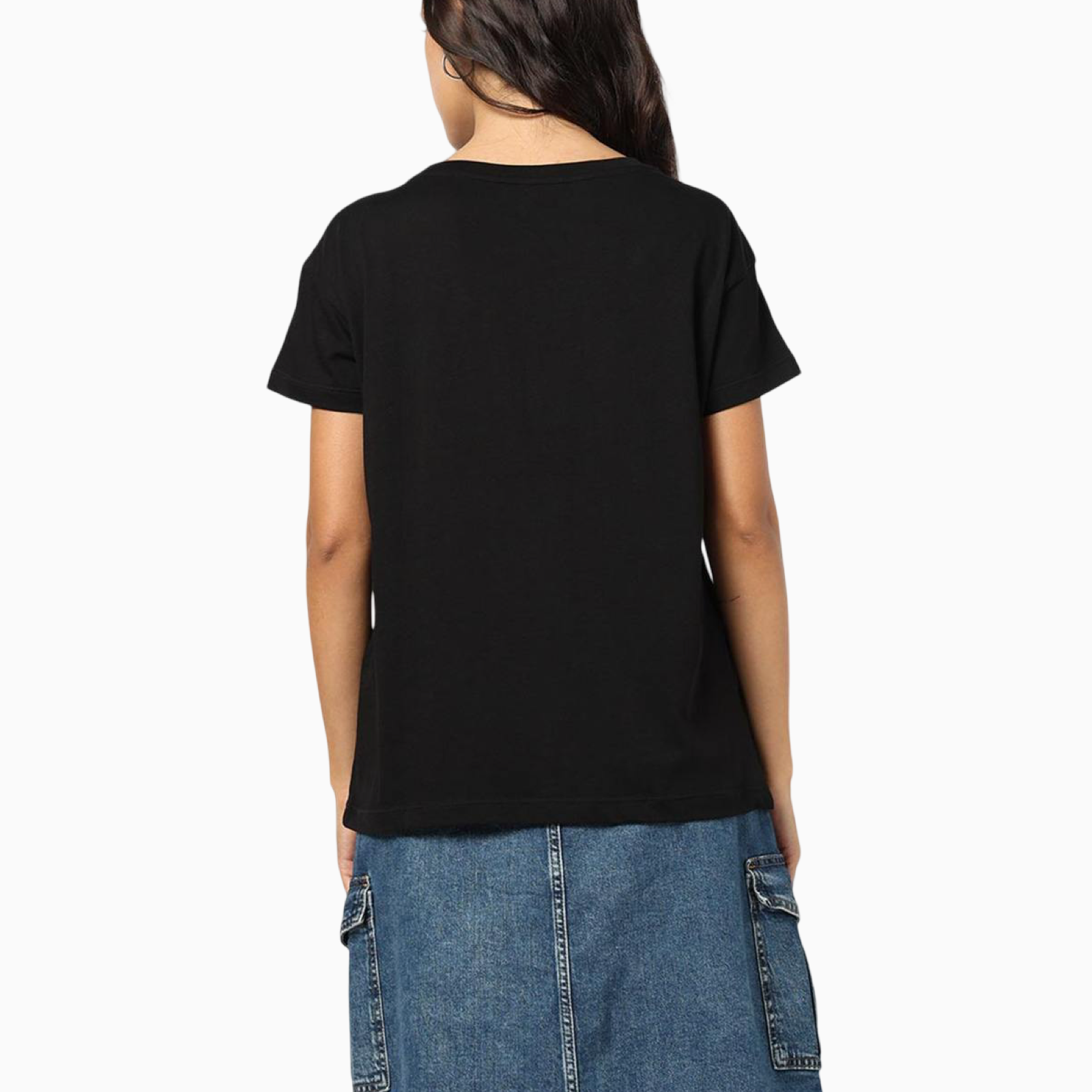 Дамска черна тениска Armani Exchange Women T-shirt XW000534 AF10359 Back View