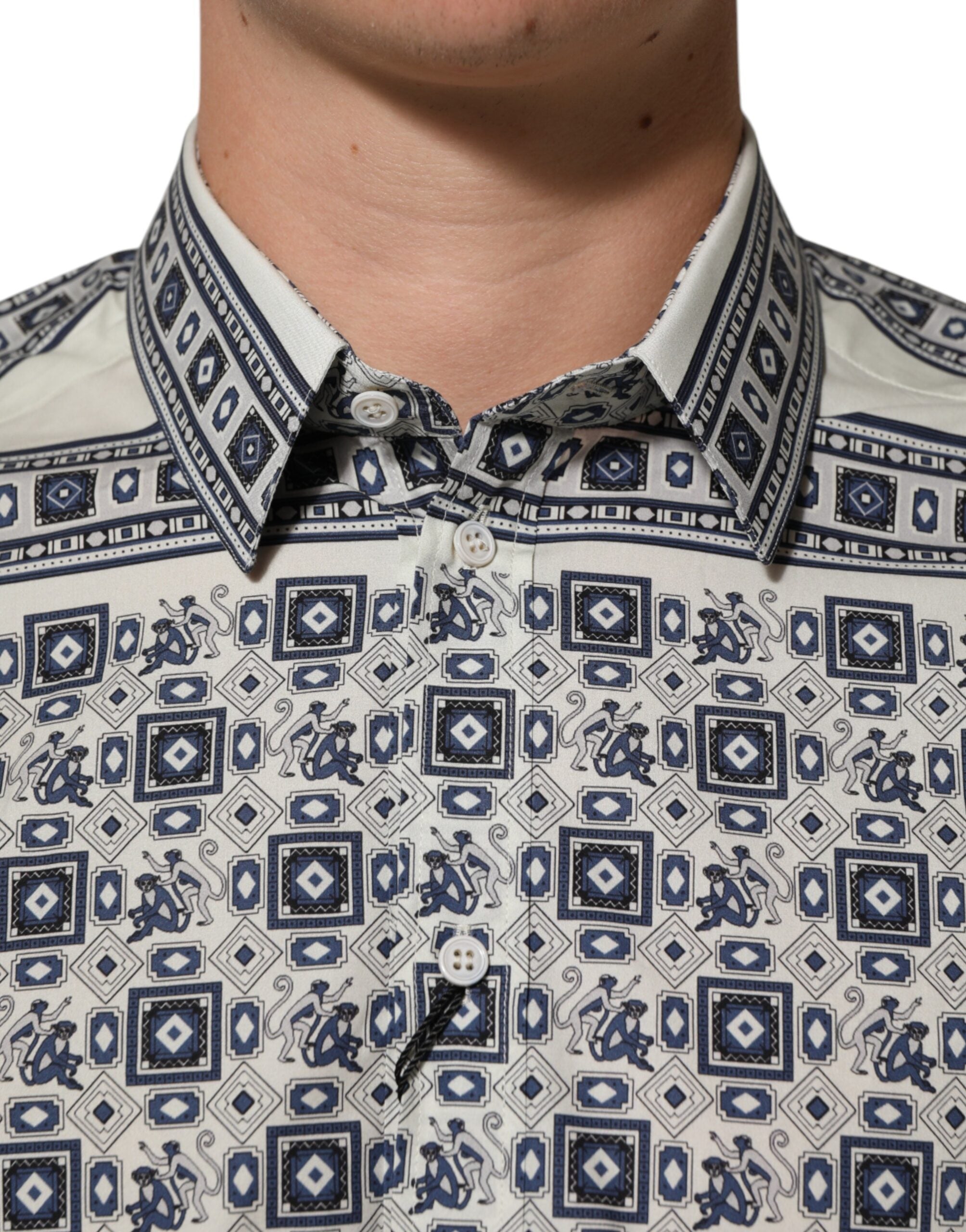 Мъжка луксозна риза Men’s monkey tie print DOLCE & GABBANA GOLD cropped view