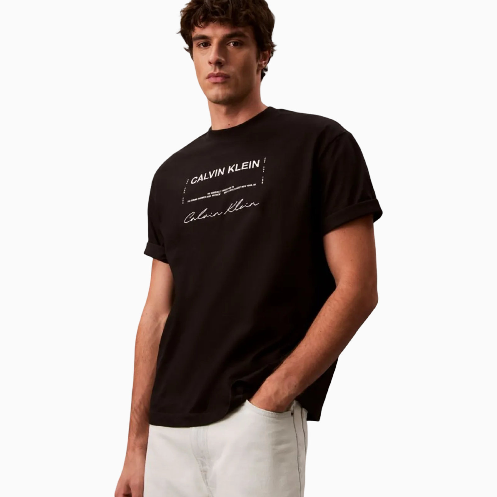 Мъжка тениска Calvin Klein Jeans Men T-shirt LV04RE827G UB1 Side View