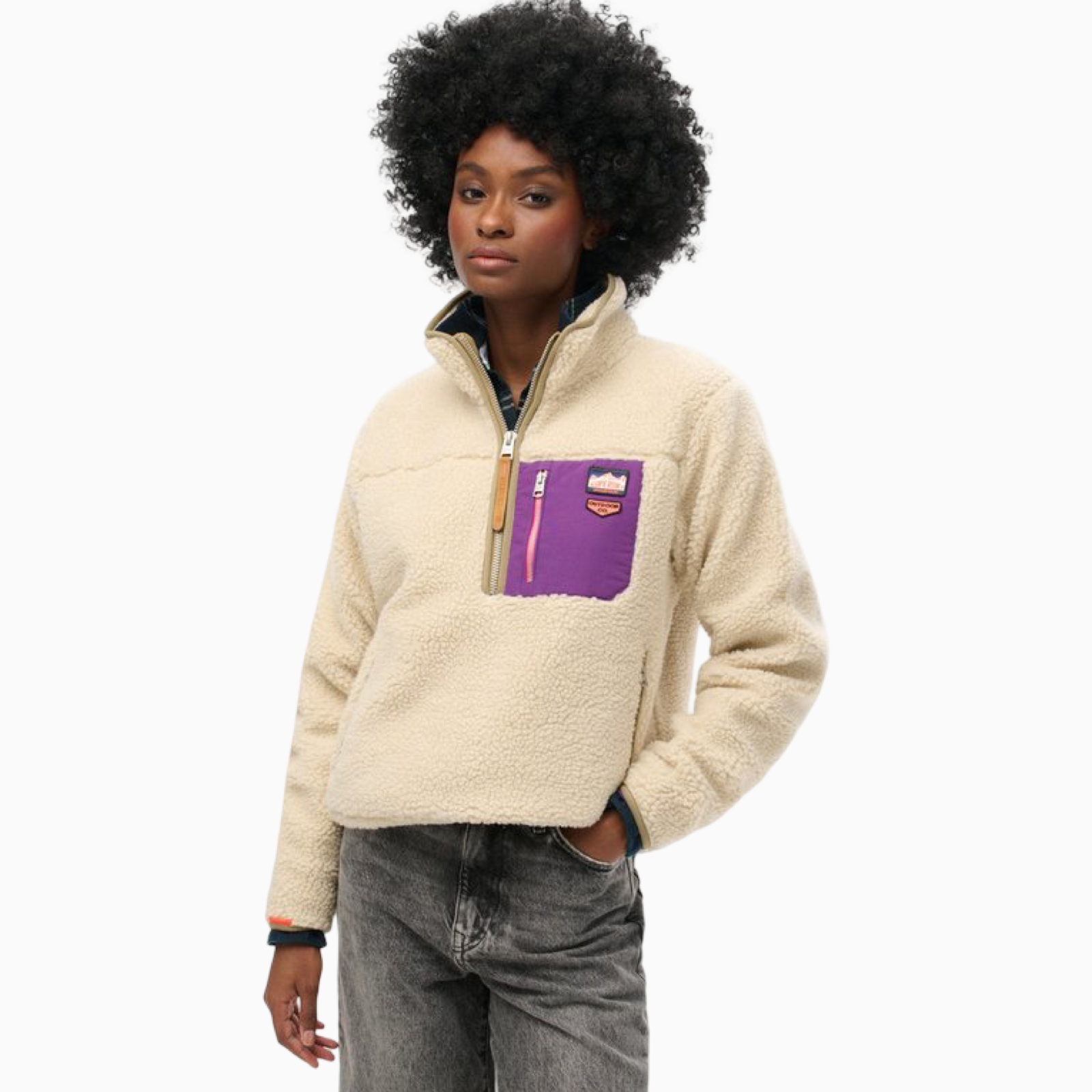 Мъжка жилетка Superdry Retro Vintage Fleece Jumper W2012343A Front View